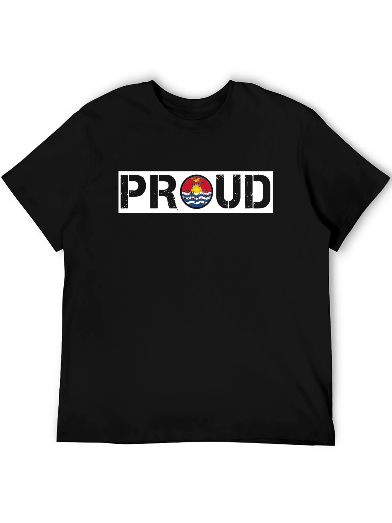 Proud Kiribati Flag Black T-Shirt