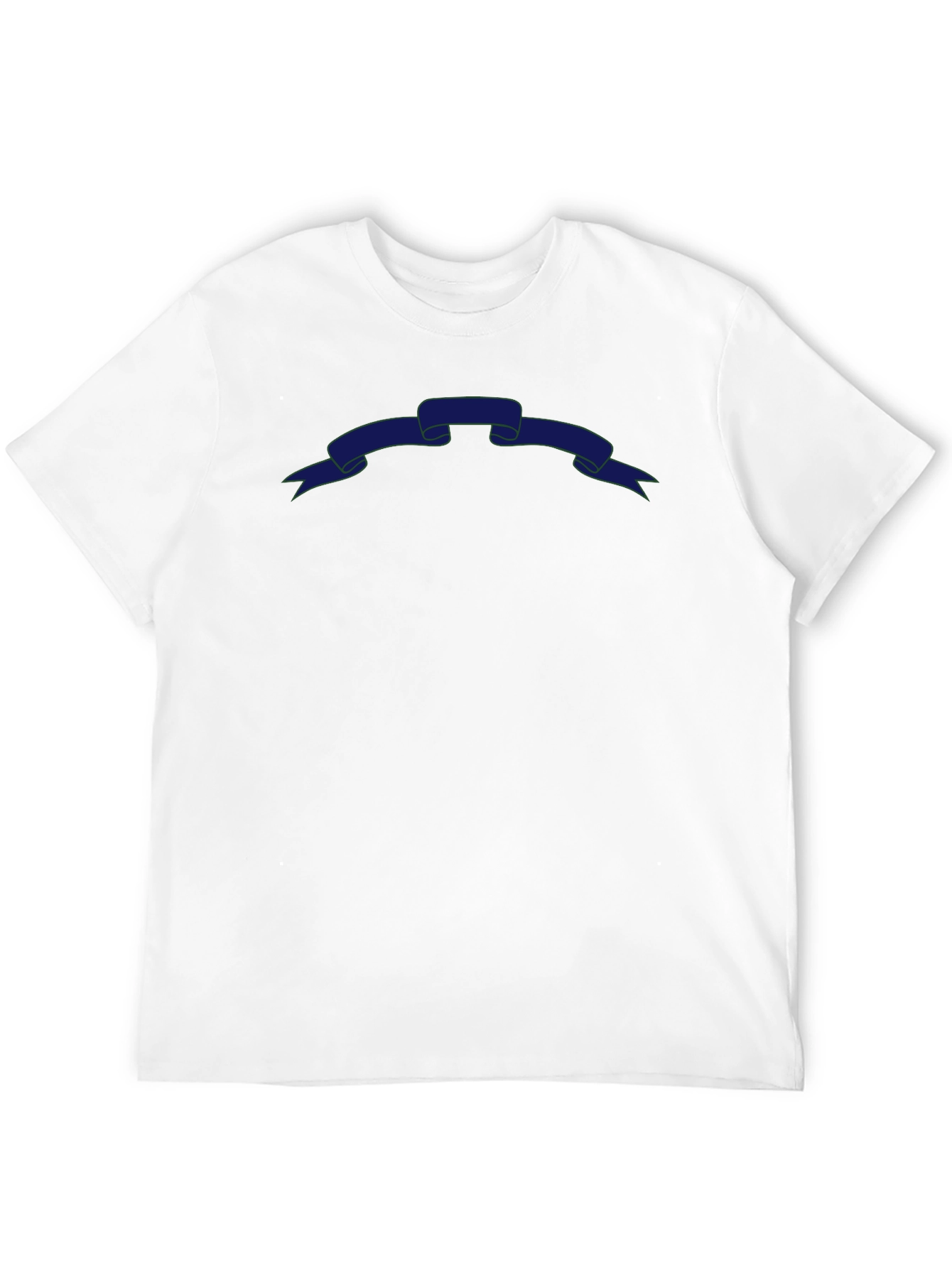 Mens Black T-Shirt with Blue Banner Graphic