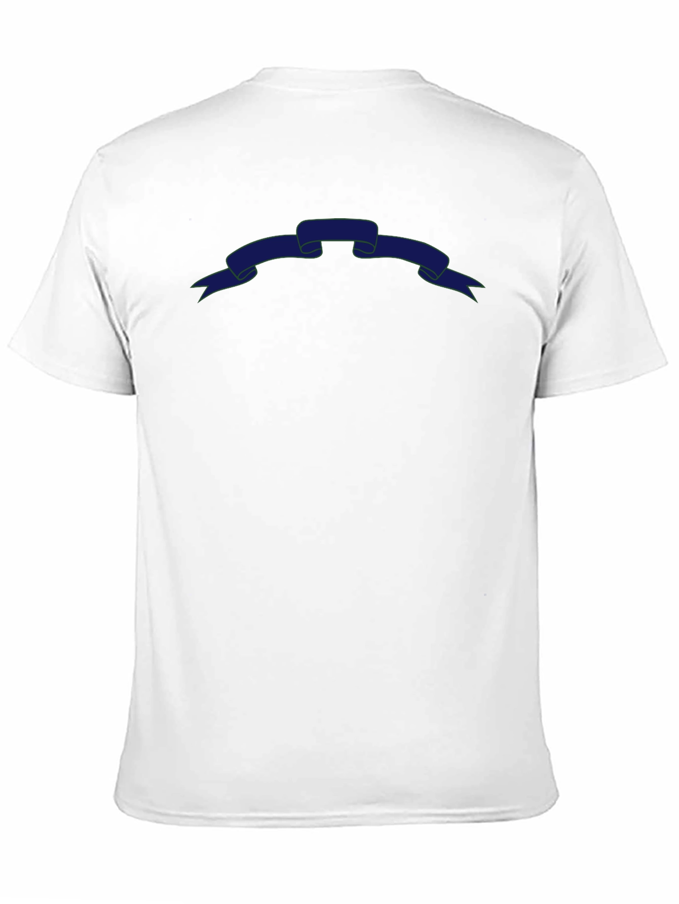 Mens Black T-Shirt with Blue Banner Graphic