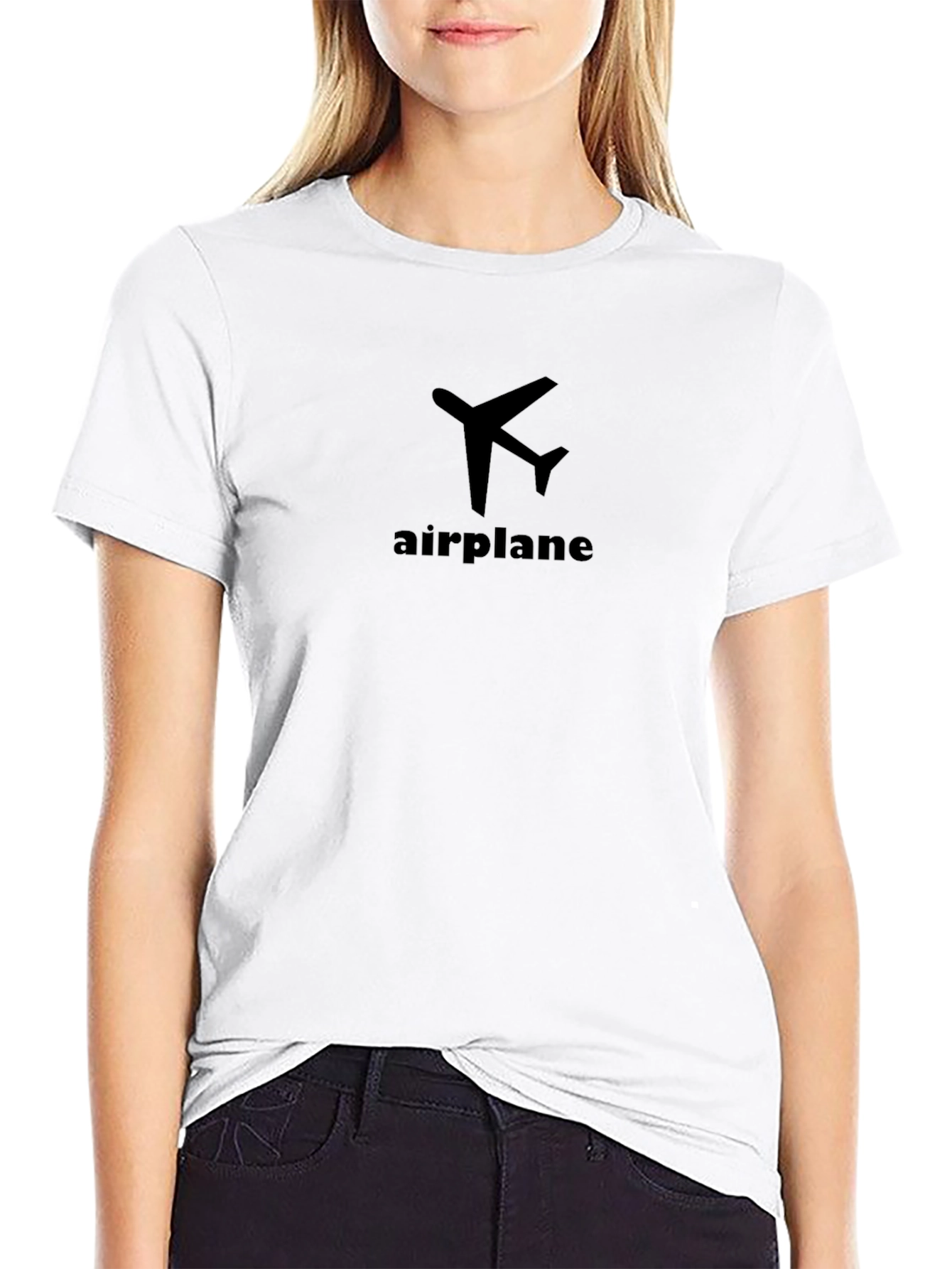 Airplane Graphic Black T-Shirt