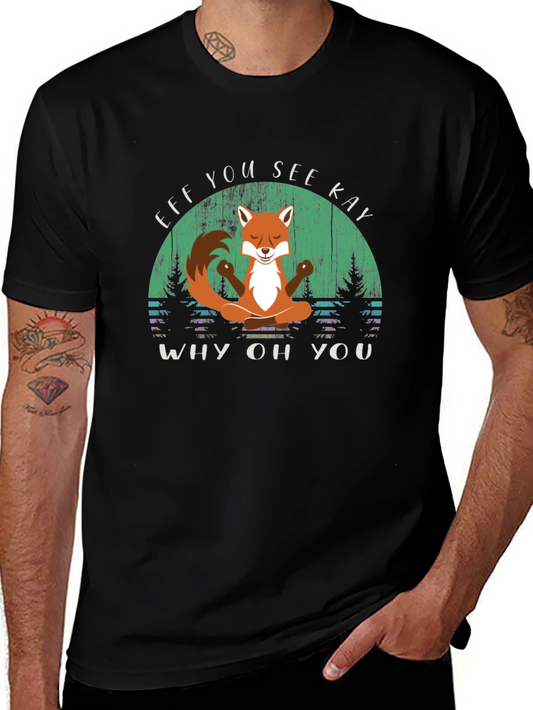 Funny Fox Yoga T-Shirt - Eff You See Kay