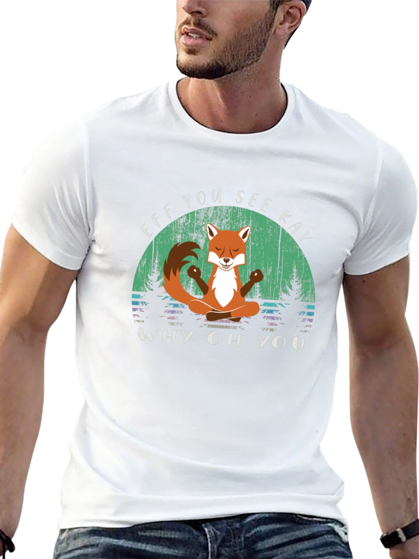 Funny Fox Yoga T-Shirt - Eff You See Kay