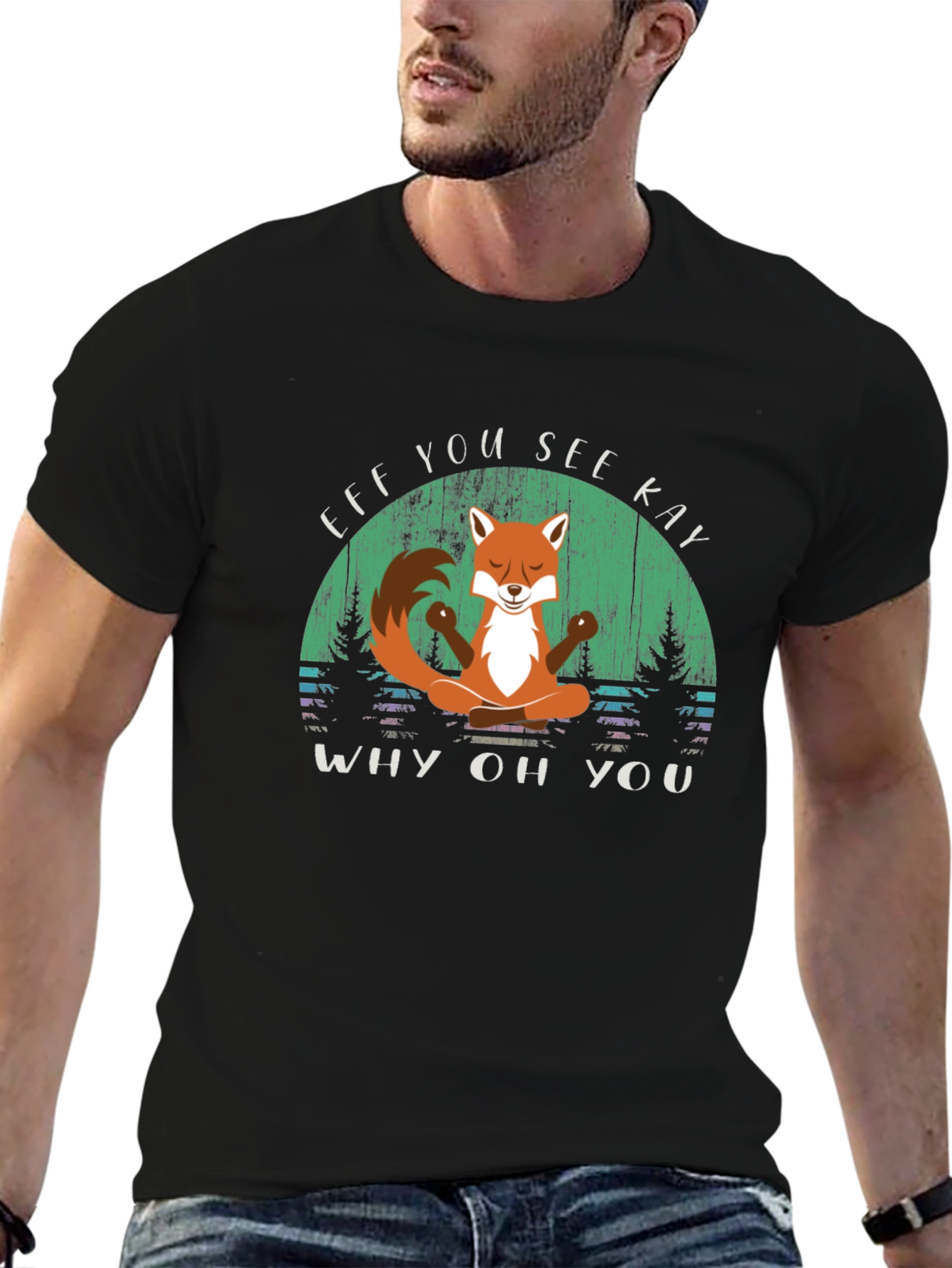 Funny Fox Yoga T-Shirt - Eff You See Kay