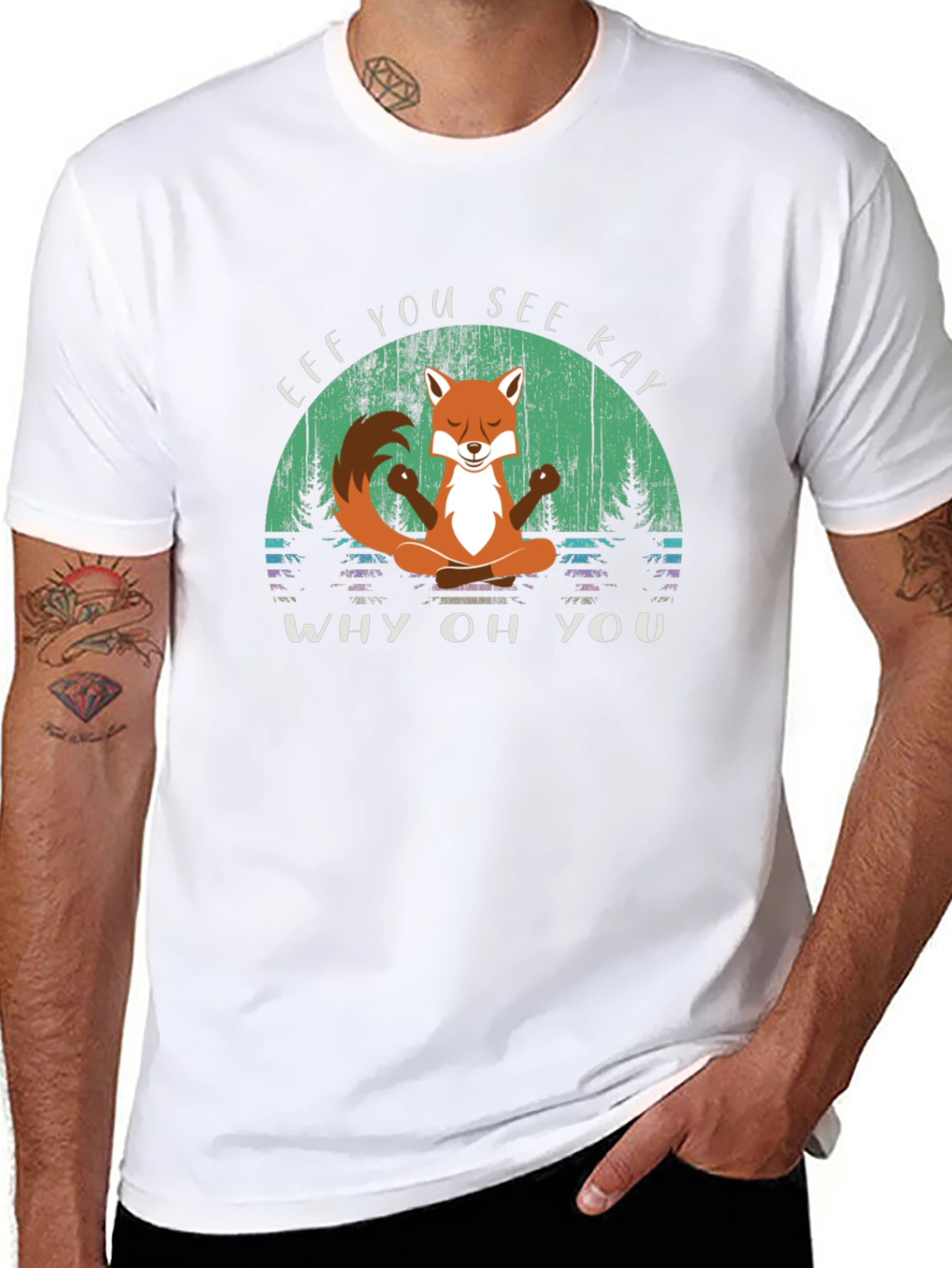 Funny Fox Yoga T-Shirt - Eff You See Kay