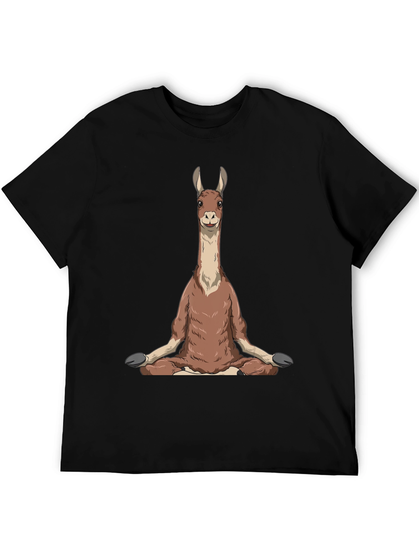 Yoga Llama Graphic Tee - Mens Black T-Shirt