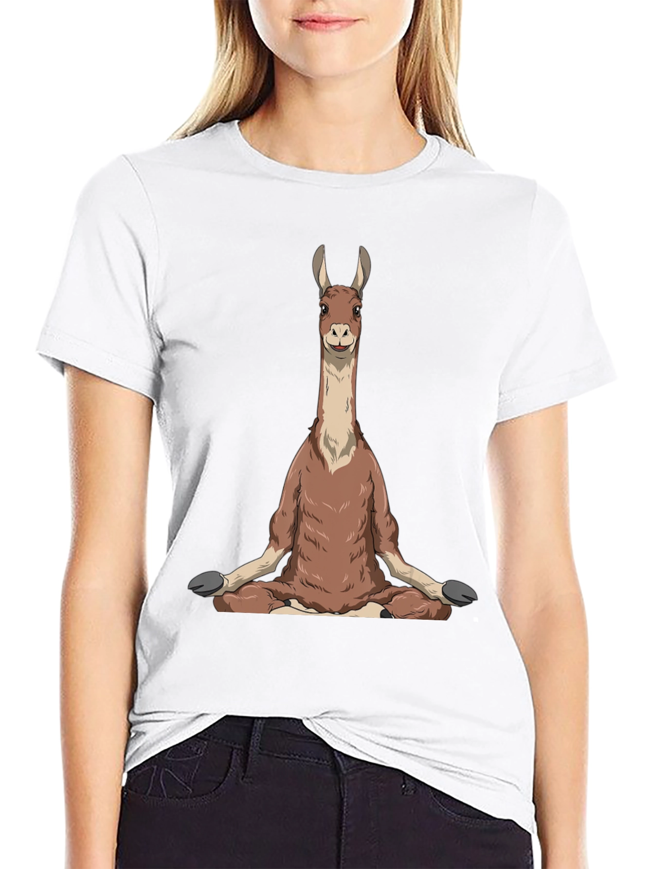 Yoga Llama Graphic Tee - Mens Black T-Shirt
