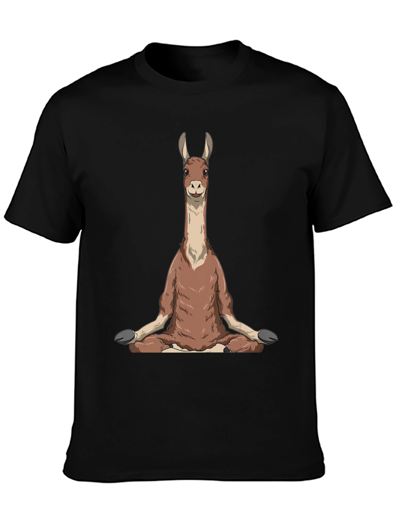 Yoga Llama Graphic Tee - Mens Black T-Shirt