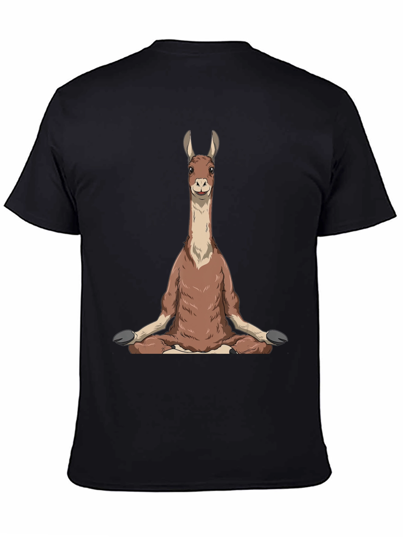 Yoga Llama Graphic Tee - Mens Black T-Shirt