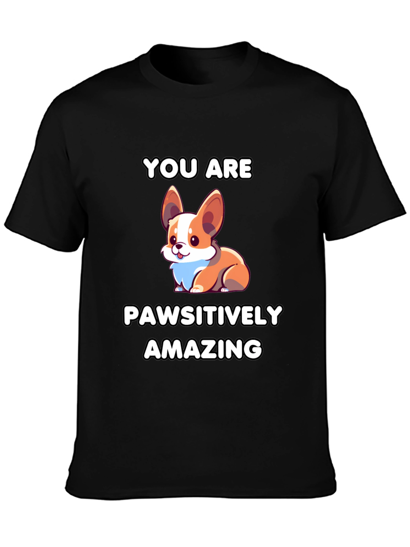 Pawsitively Amazing Corgi Graphic Tee