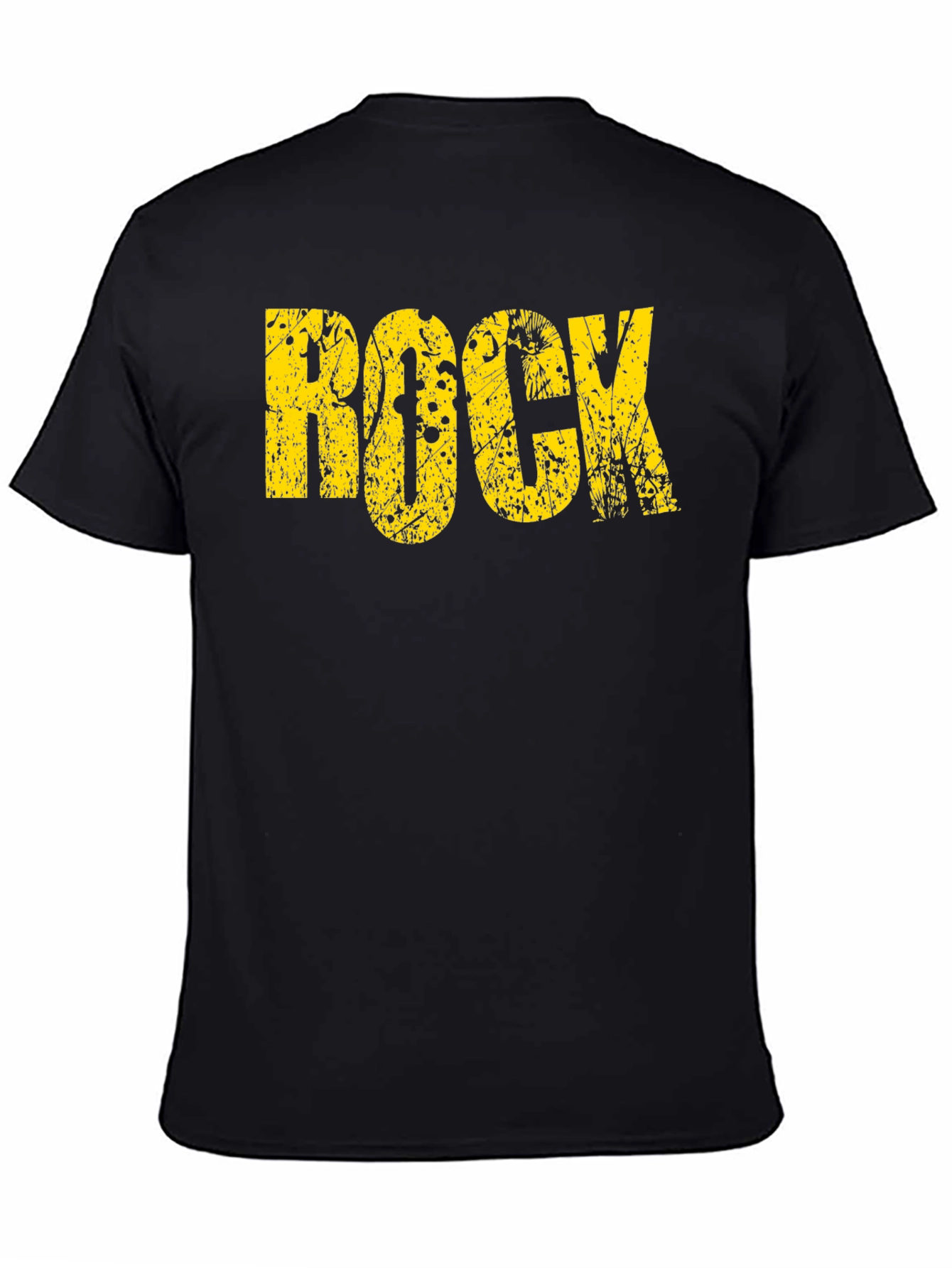 Distressed Rock Graphic Black T-Shirt
