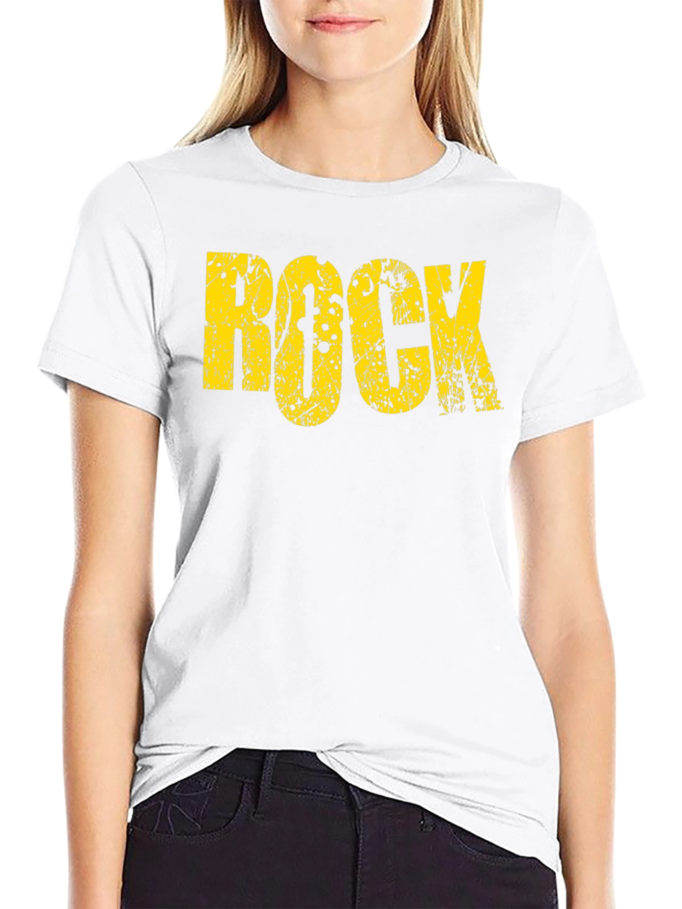 Distressed Rock Graphic Black T-Shirt