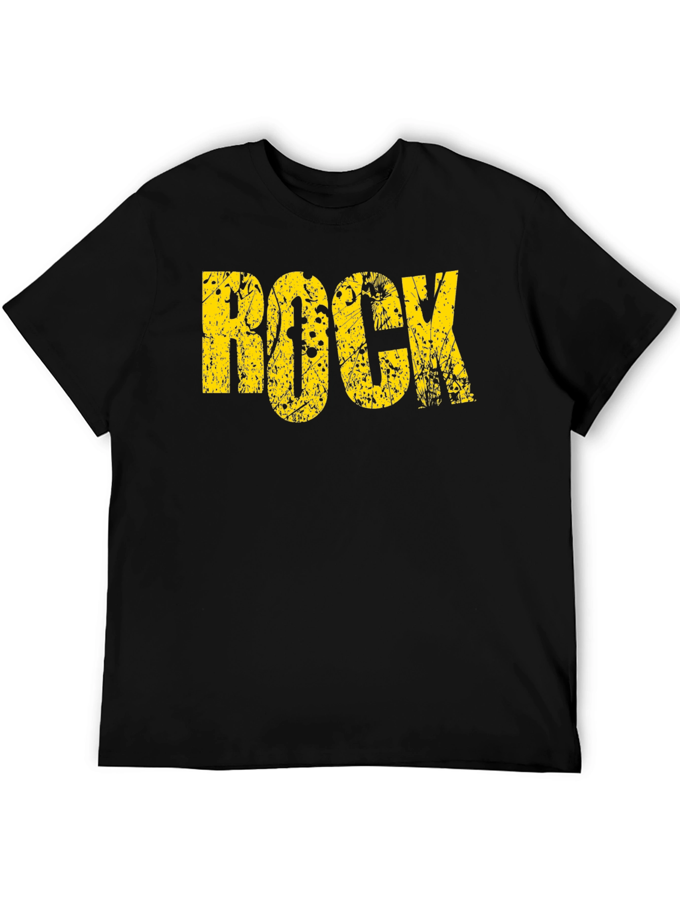 Distressed Rock Graphic Black T-Shirt