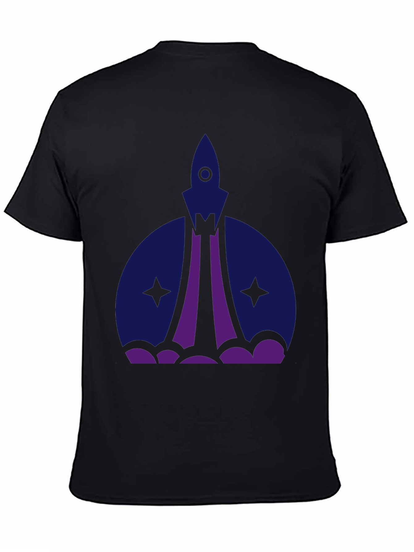 Rocket Launch Graphic Tee - Black Unisex Shirt