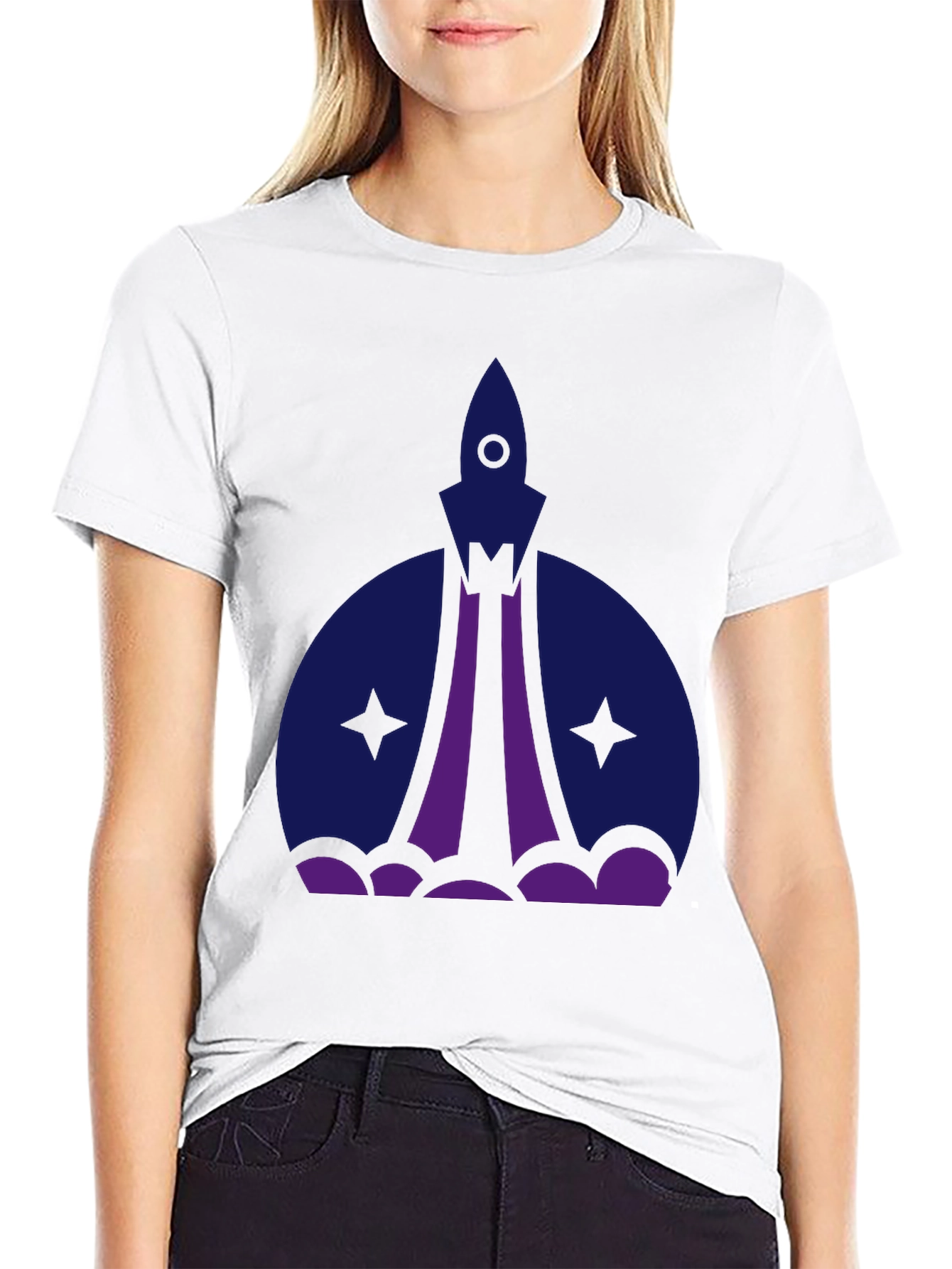 Rocket Launch Graphic Tee - Black Unisex Shirt