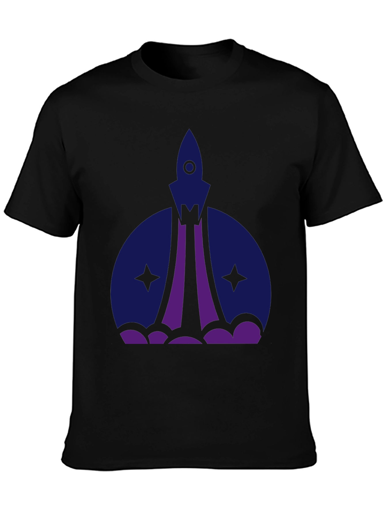 Rocket Launch Graphic Tee - Black Unisex Shirt