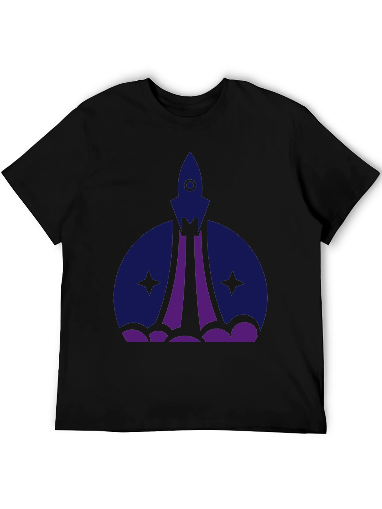 Rocket Launch Graphic Tee - Black Unisex Shirt
