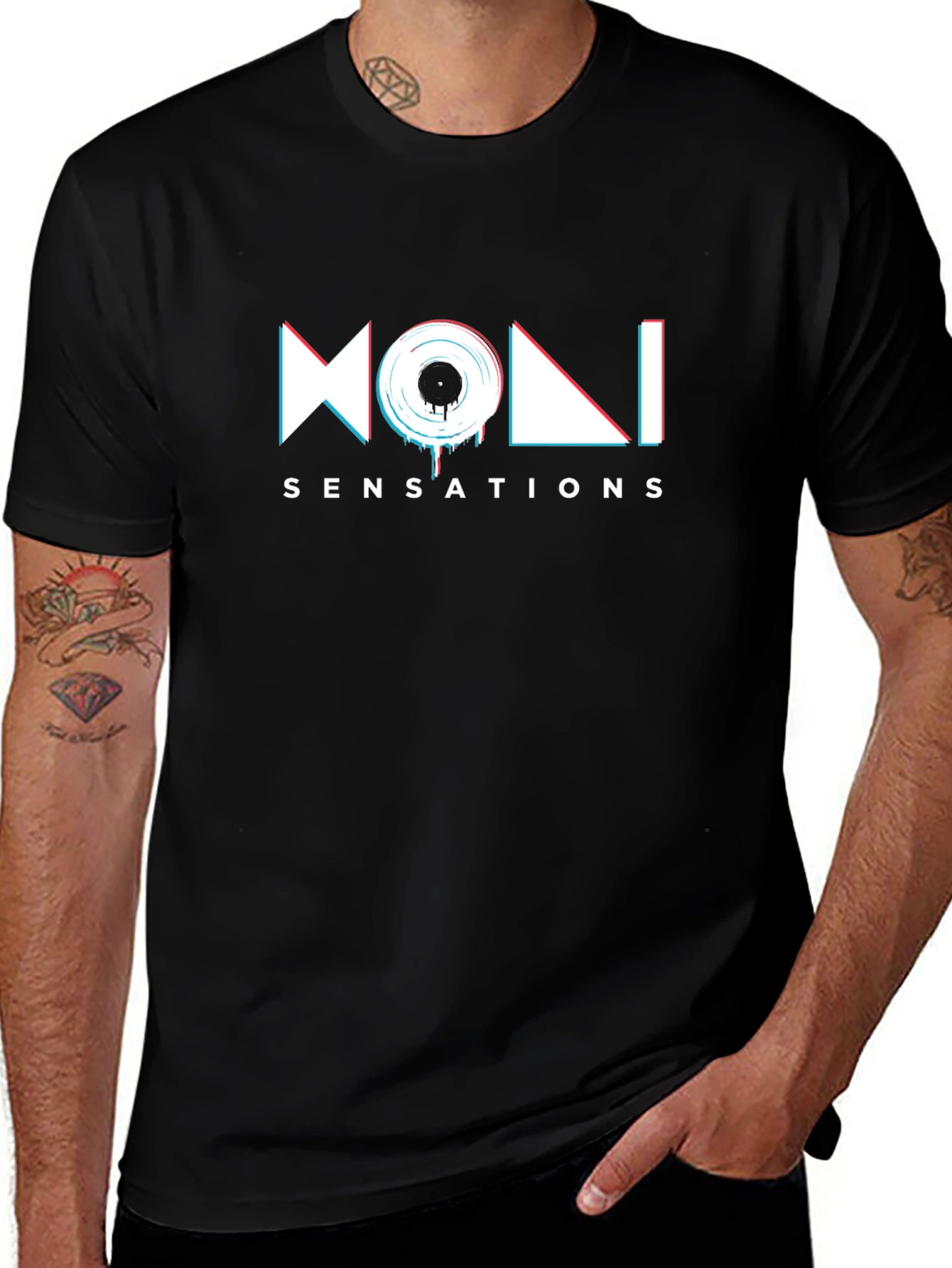 MONI Sensations Black Graphic T-Shirt