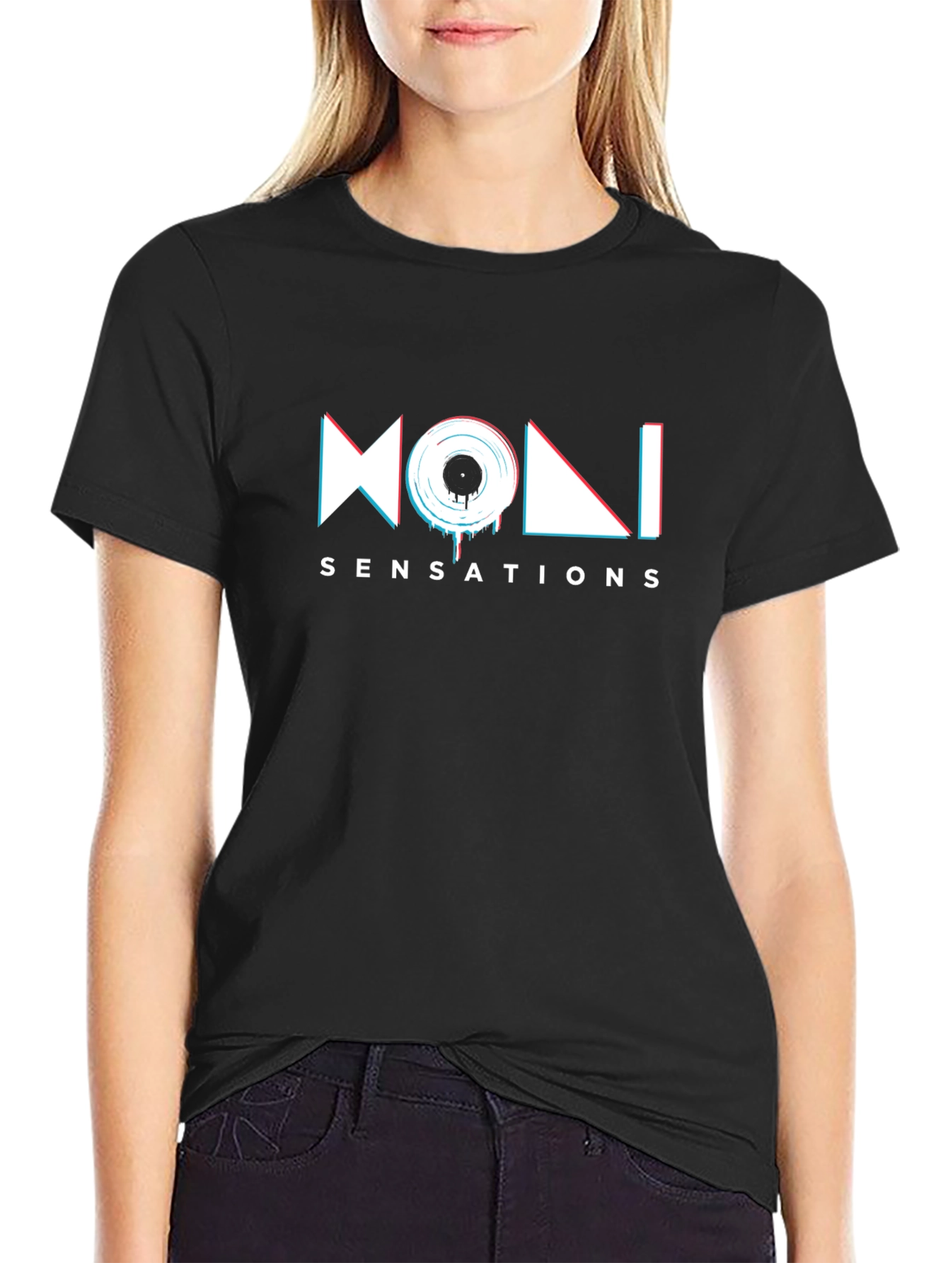 MONI Sensations Black Graphic T-Shirt