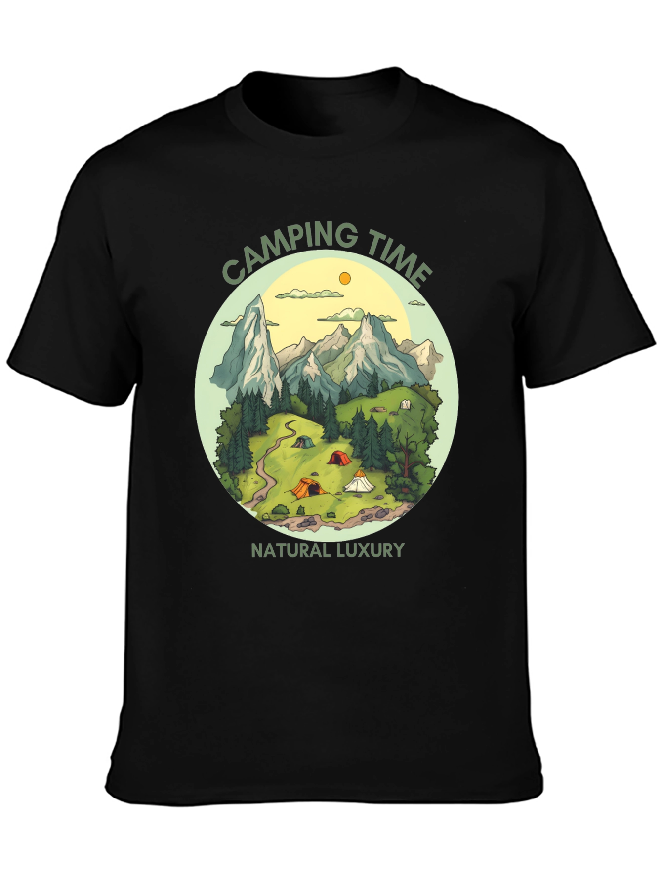 Camping Time Natural Luxury Graphic Tee