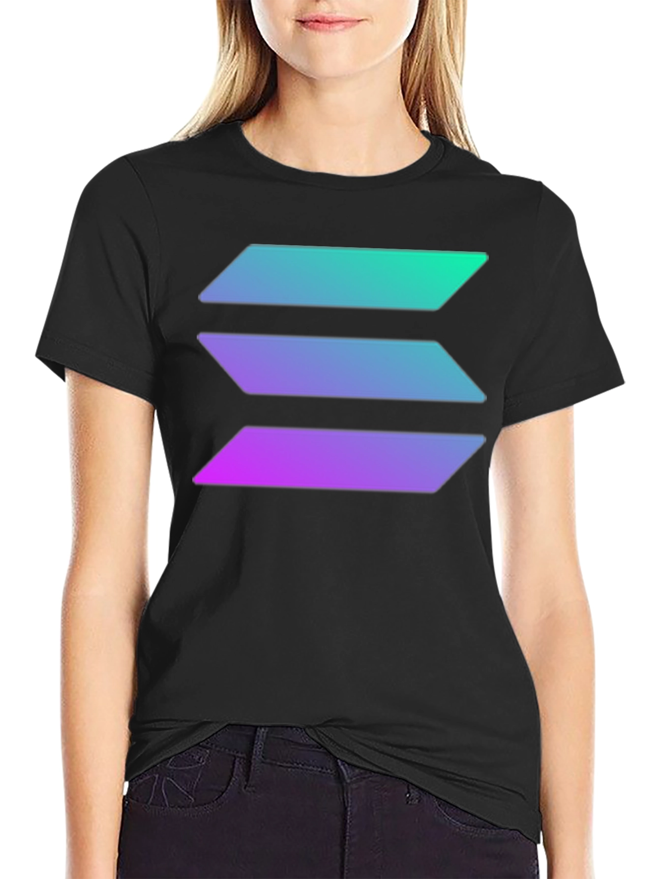 Solana Crypto T-Shirt - Black Tee