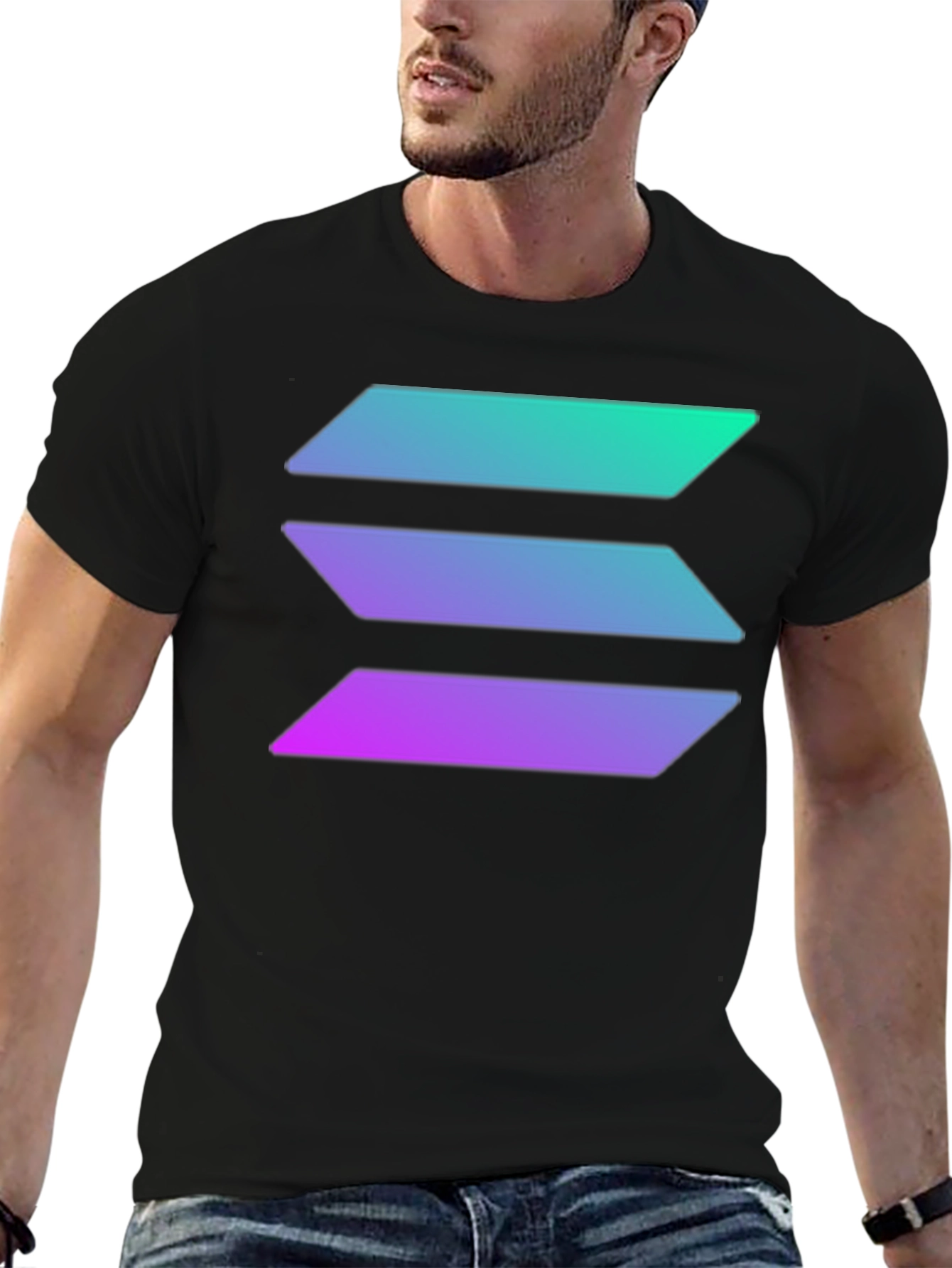 Solana Crypto T-Shirt - Black Tee