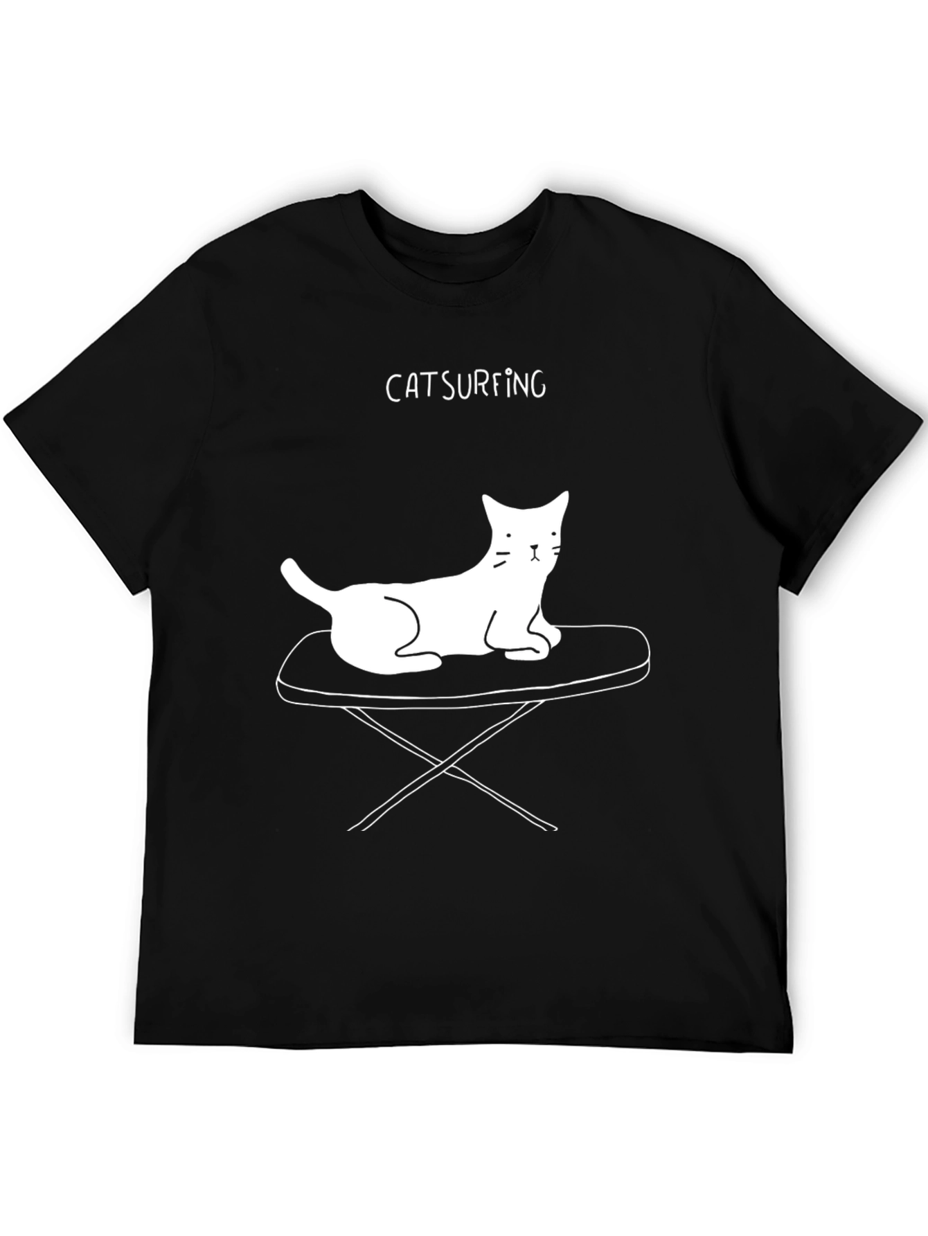 Catsurfing T-Shirt: Cool Cat Design