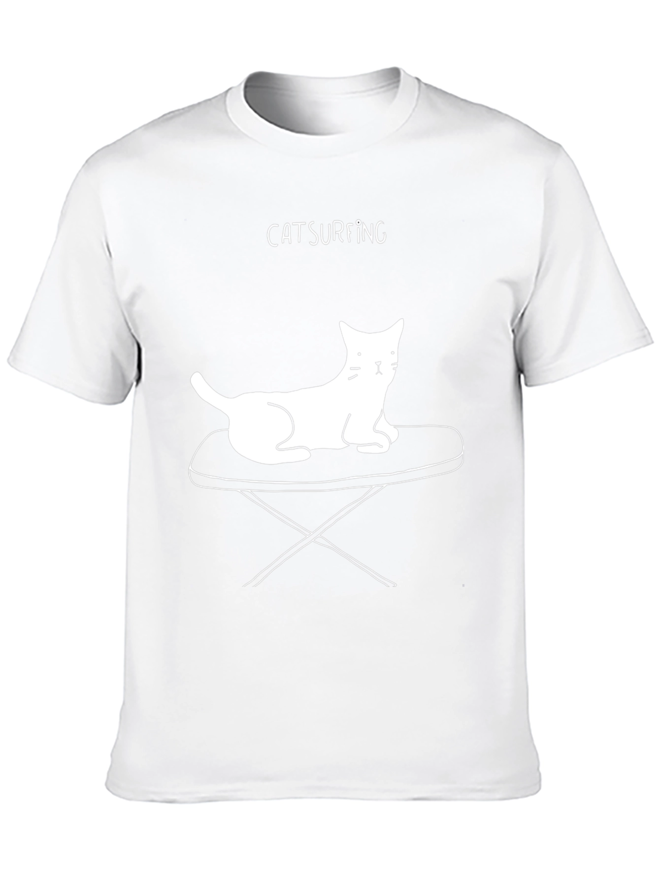 Catsurfing T-Shirt: Cool Cat Design