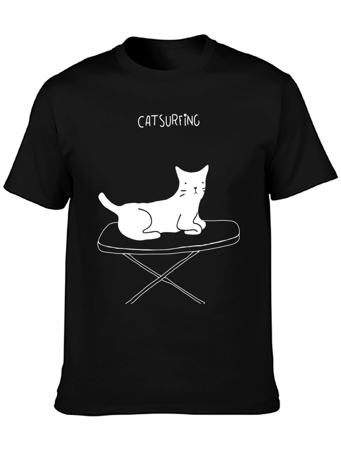 Catsurfing T-Shirt: Cool Cat Design