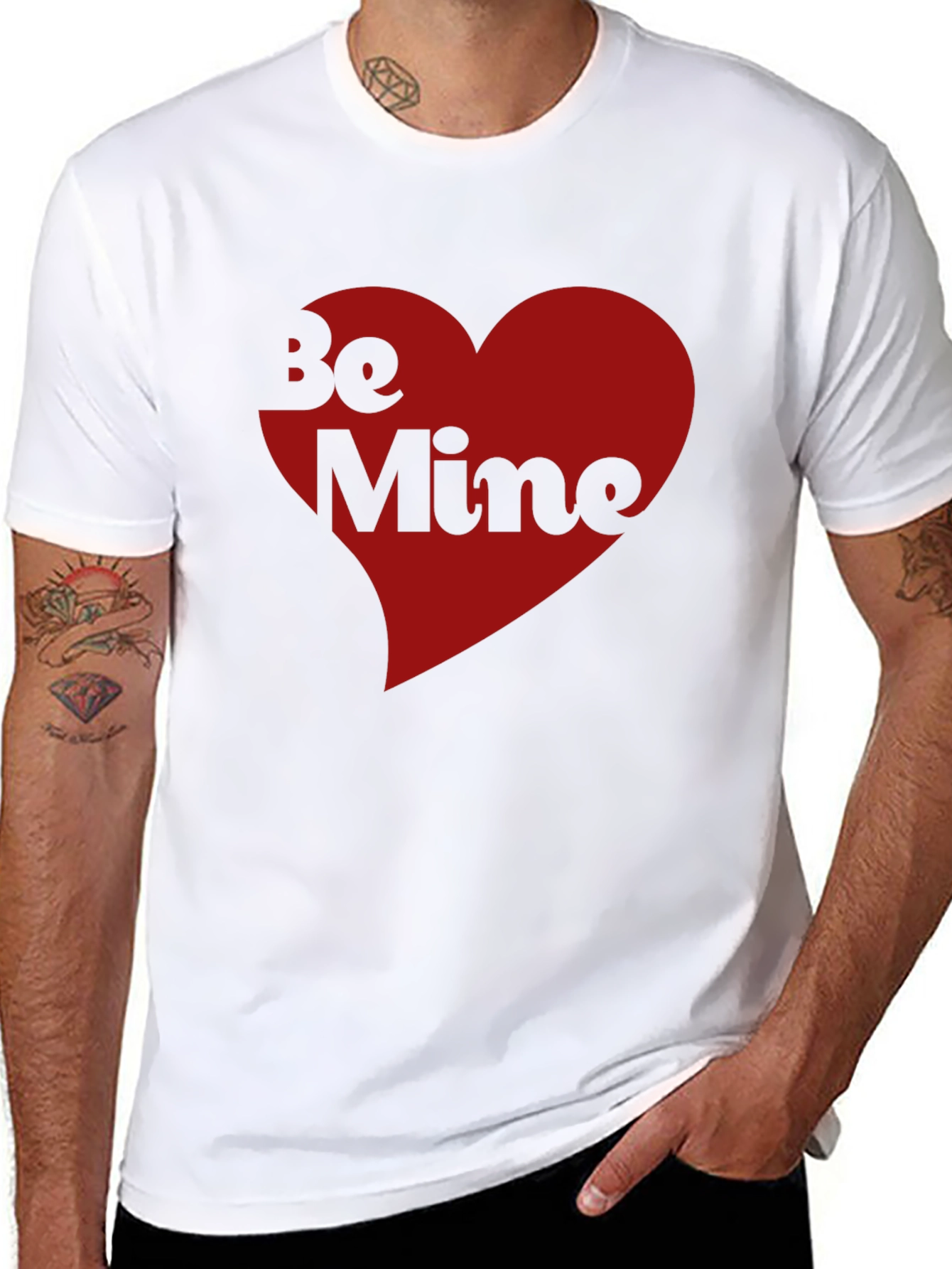 Be Mine Heart Graphic Tee - Valentines Day Shirt