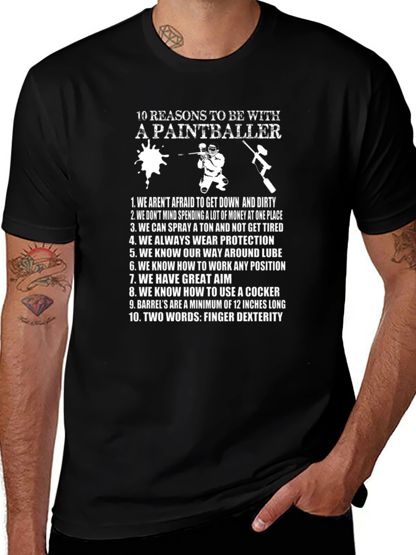 Paintballer Reasons Funny Graphic T-Shirt