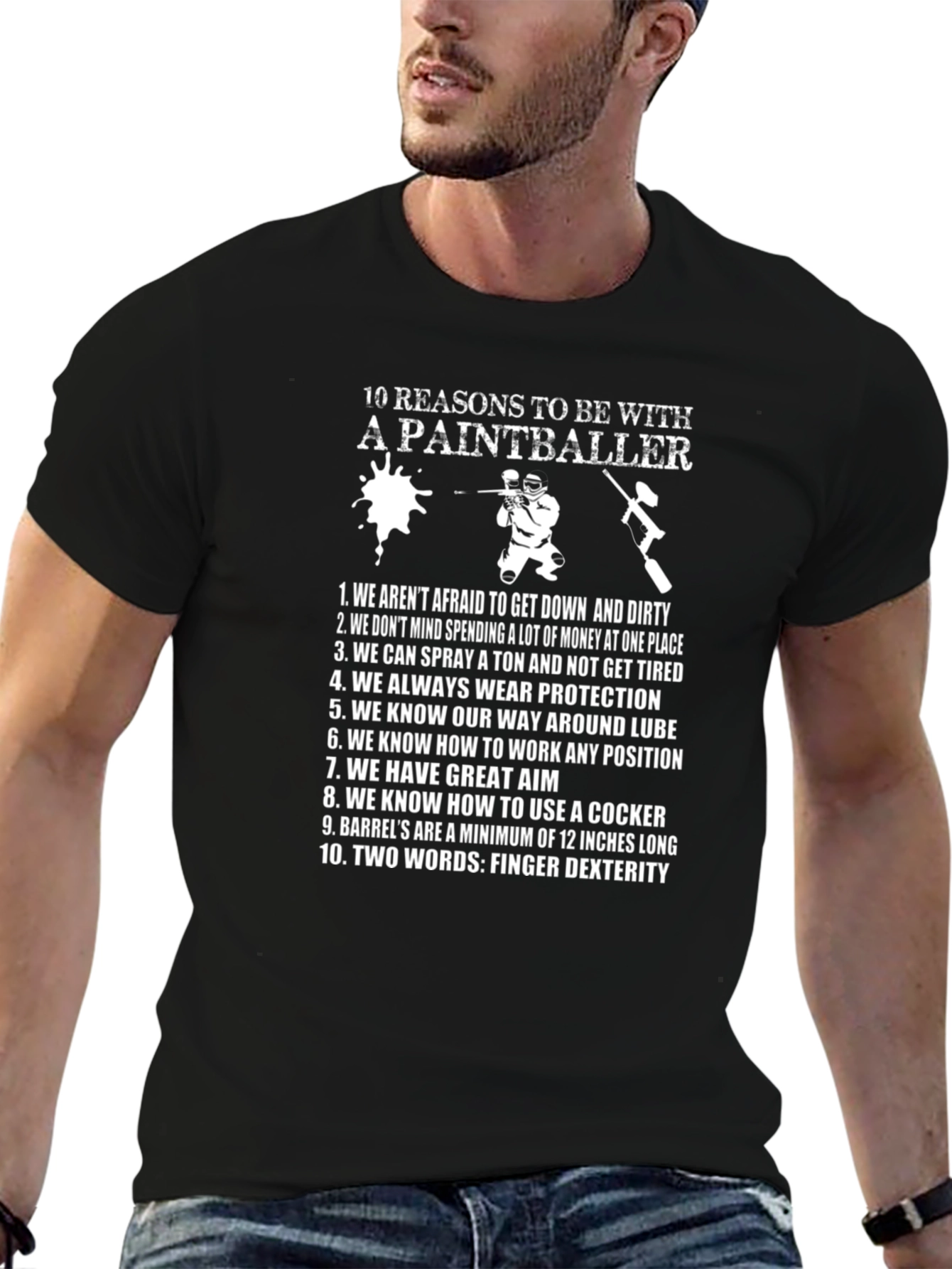 Paintballer Reasons Funny Graphic T-Shirt