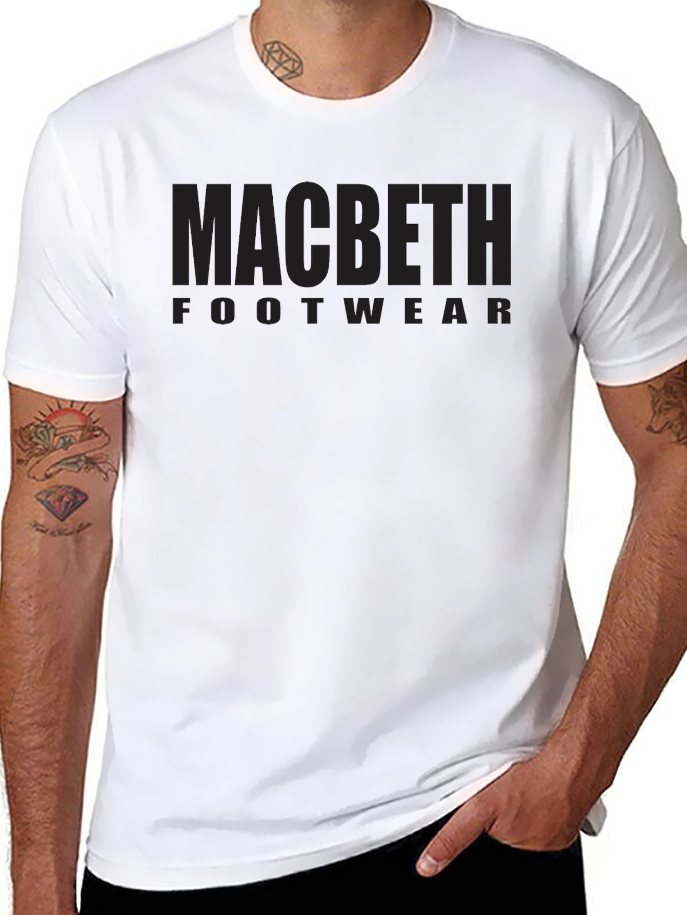 Macbeth Footwear Graphic Black T-Shirt