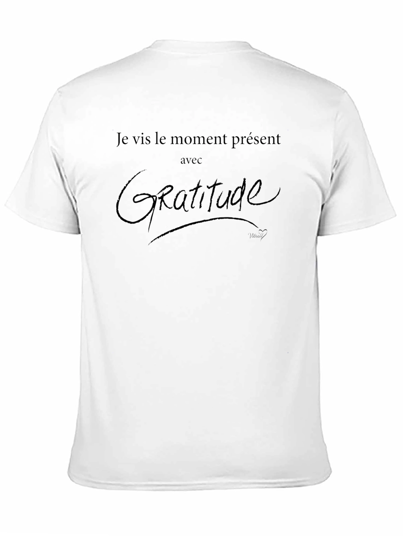 Gratitude Tee - Stylish French Phrase Black T-Shirt