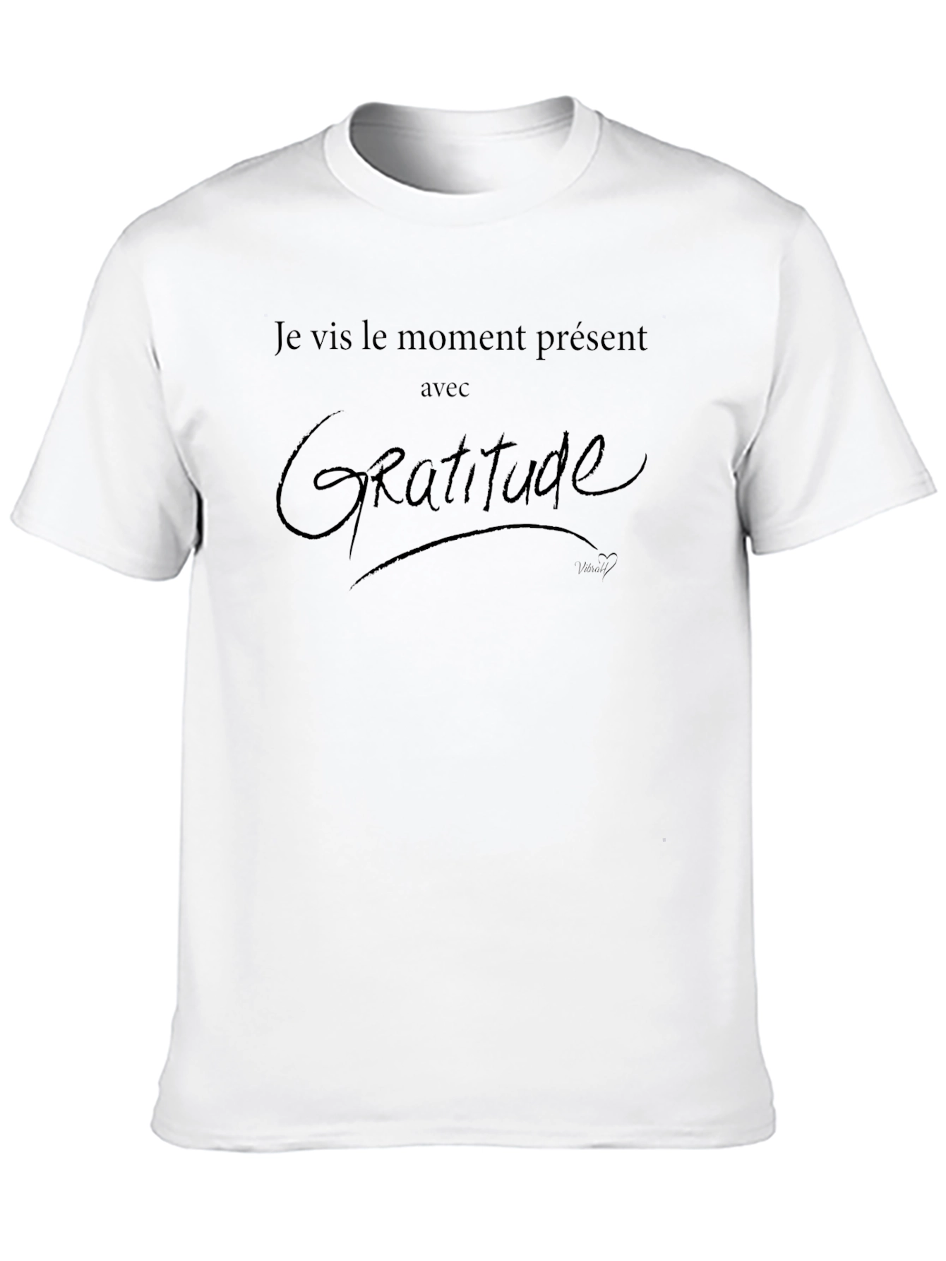 Gratitude Tee - Stylish French Phrase Black T-Shirt