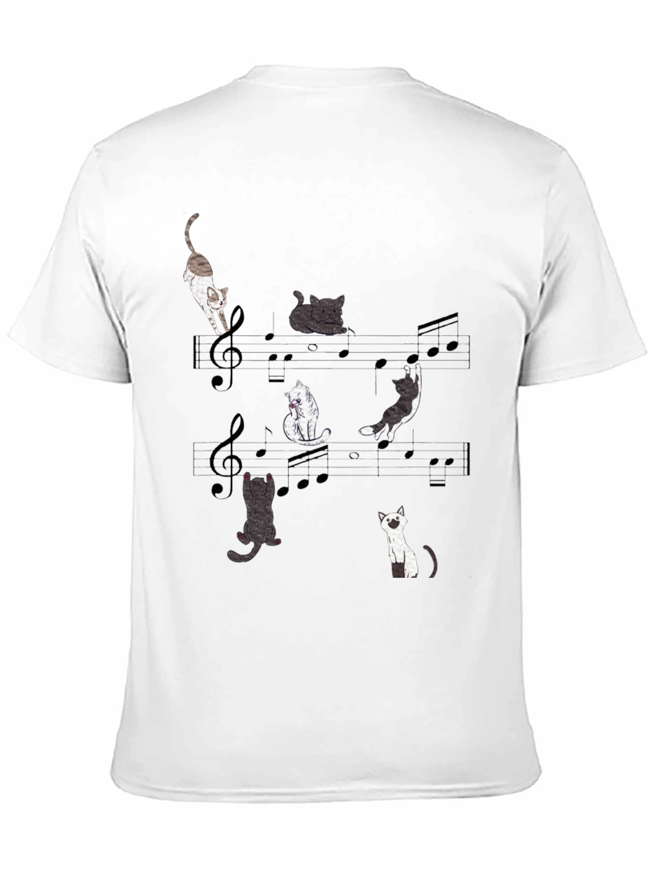 Musical Cats Graphic Tee - Unique Cat Lover Shirt