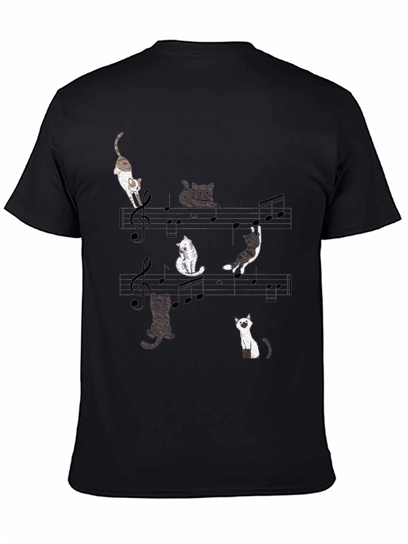 Musical Cats Graphic Tee - Unique Cat Lover Shirt
