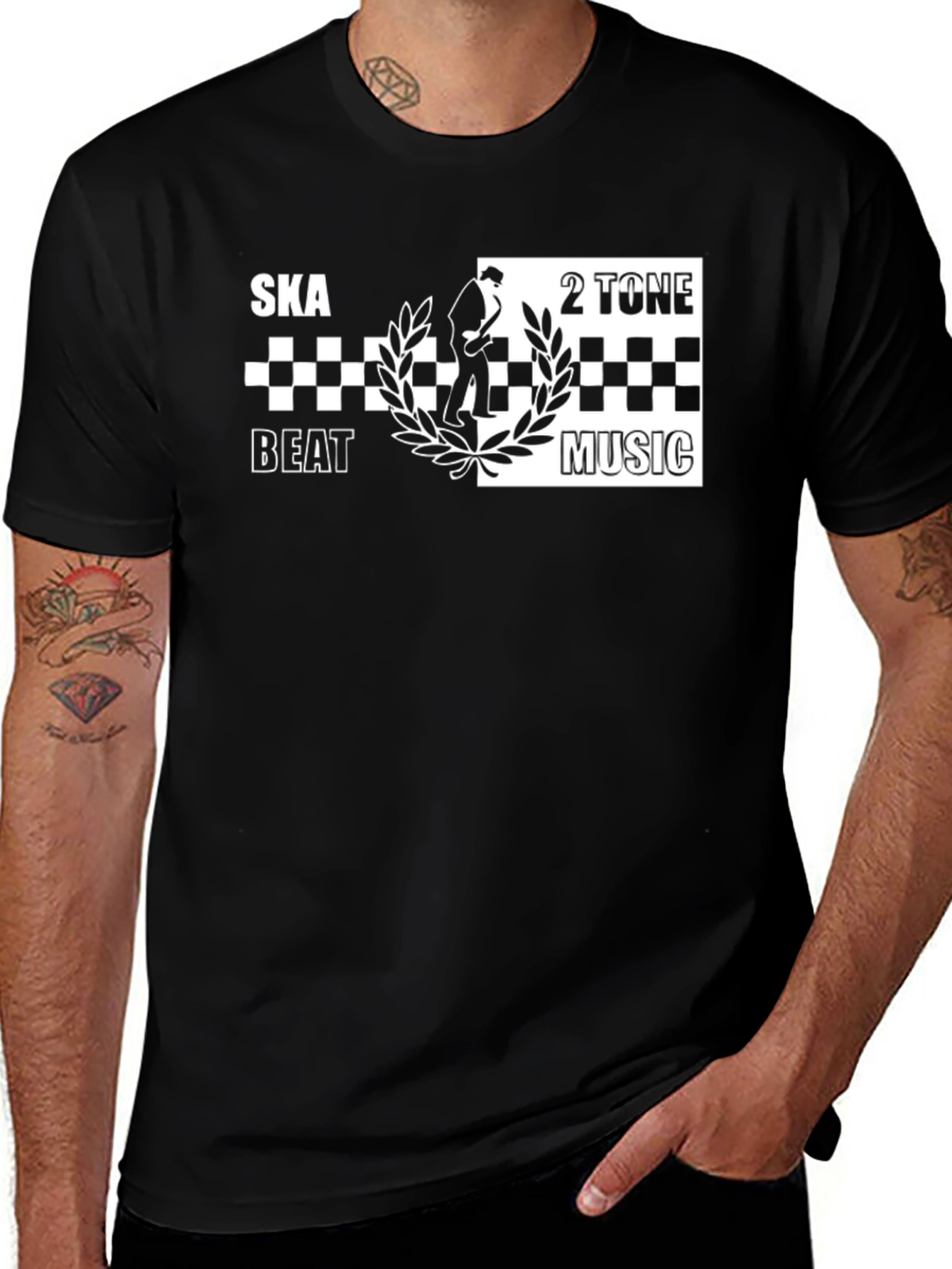 Ska Beat 2 Tone Music Graphic Tee