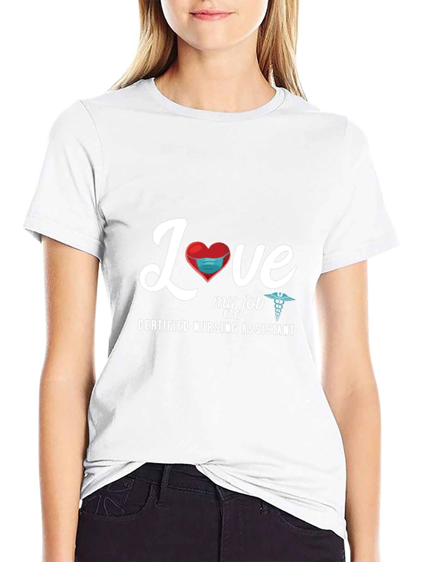Love My Job Certified Nursing Assistant Black T-Shirt