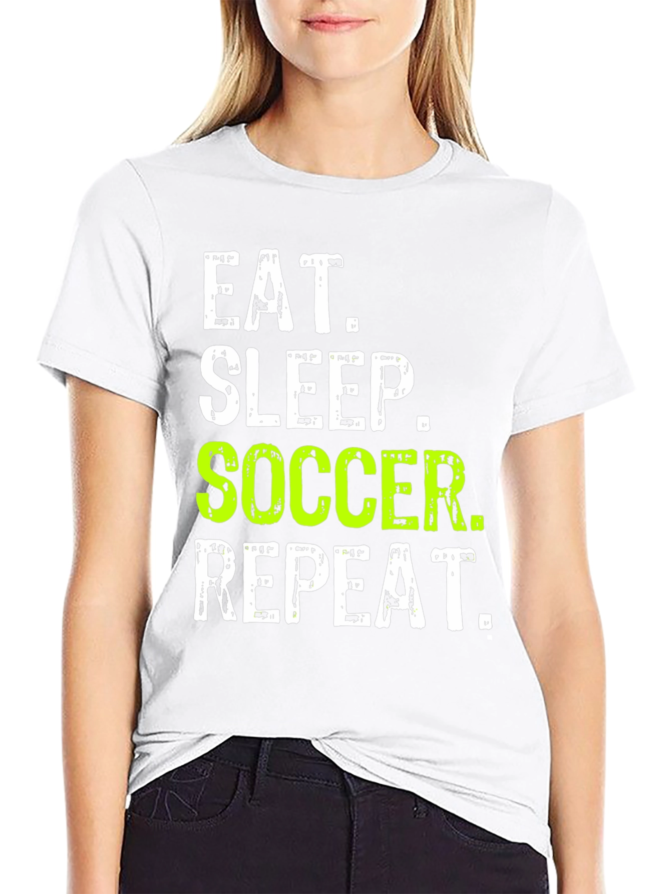 Eat Sleep Soccer Repeat Graphic Tee