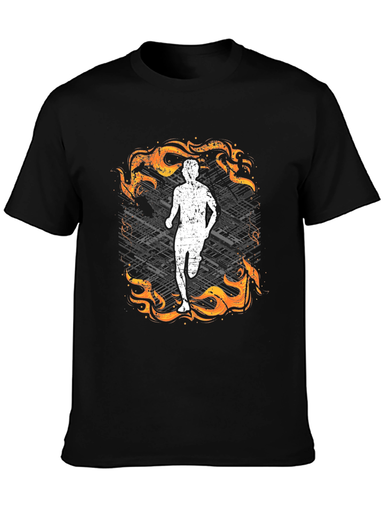Fiery Runner Graphic Tee - Stylish and Comfortable!