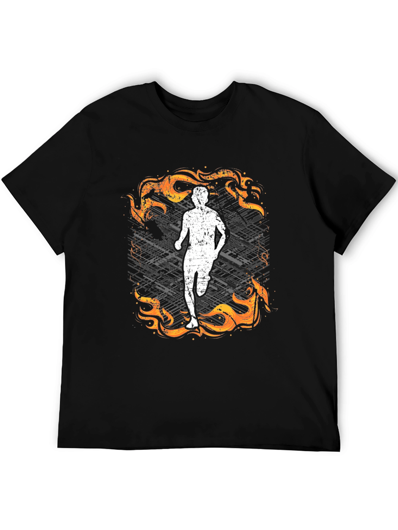 Fiery Runner Graphic Tee - Stylish and Comfortable!