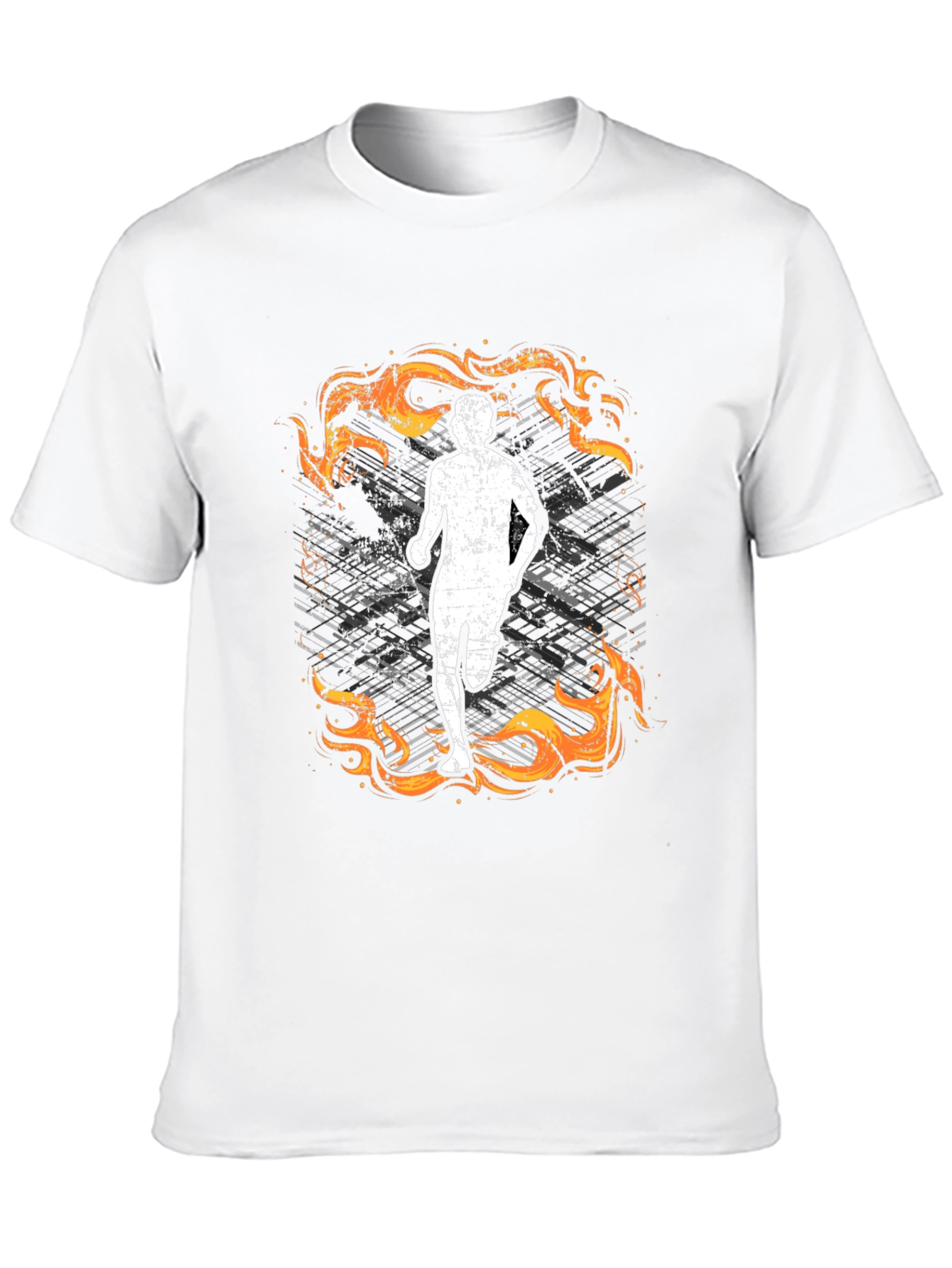 Fiery Runner Graphic Tee - Stylish and Comfortable!