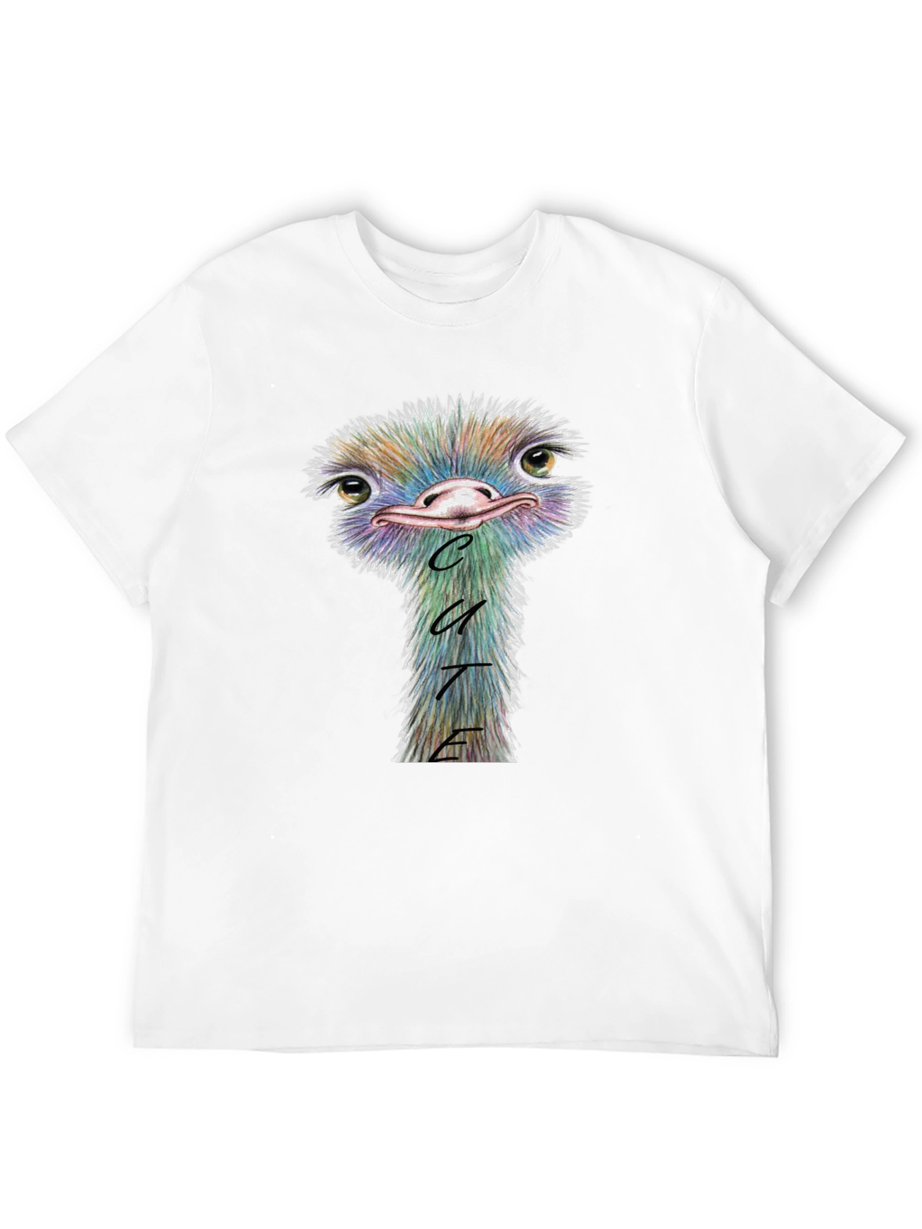 Cute Ostrich Graphic Tee - Soft Cotton Blend