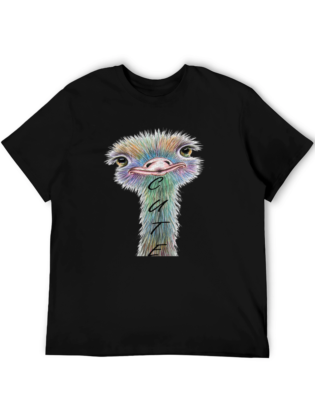 Cute Ostrich Graphic Tee - Soft Cotton Blend