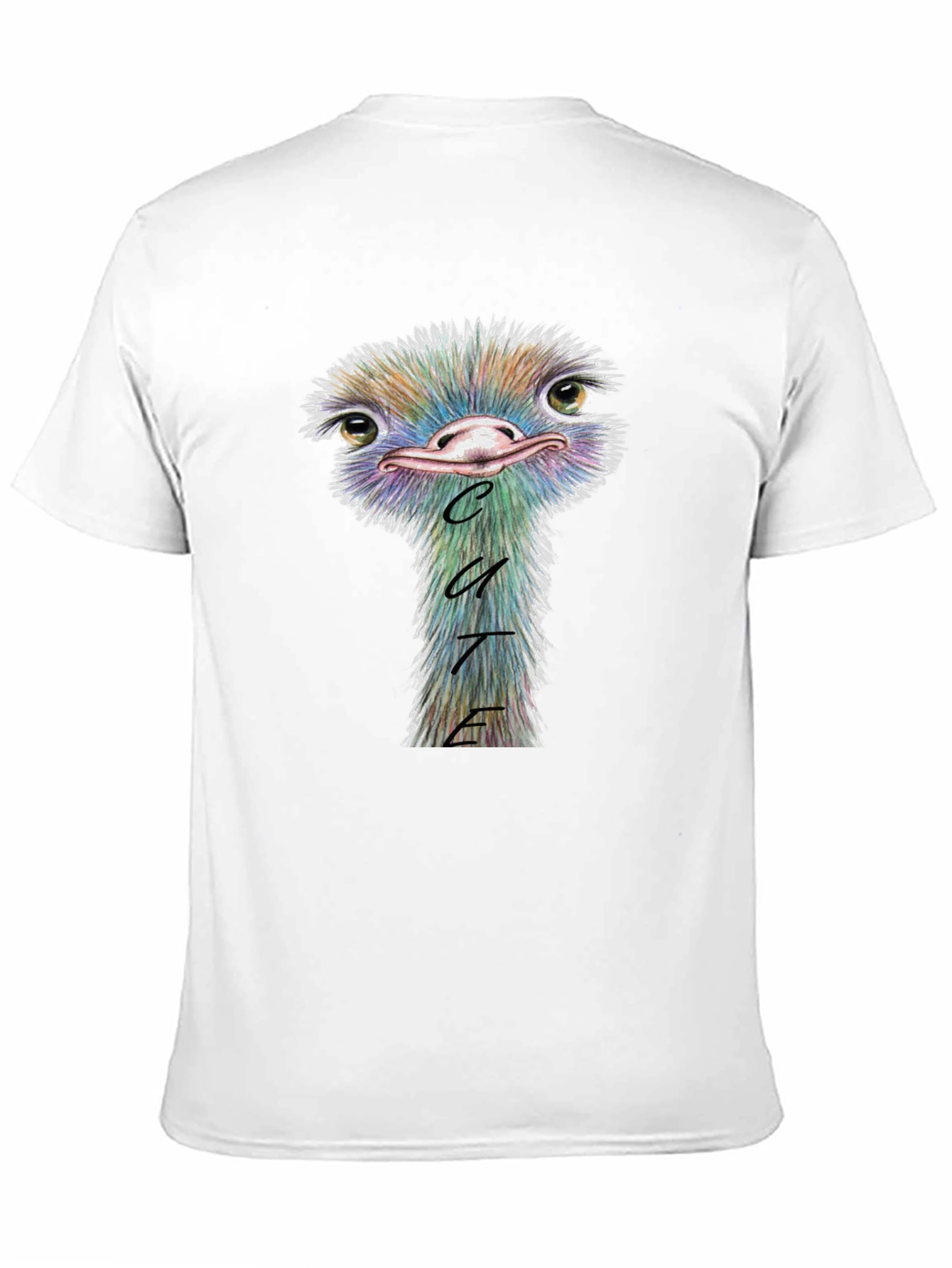 Cute Ostrich Graphic Tee - Soft Cotton Blend