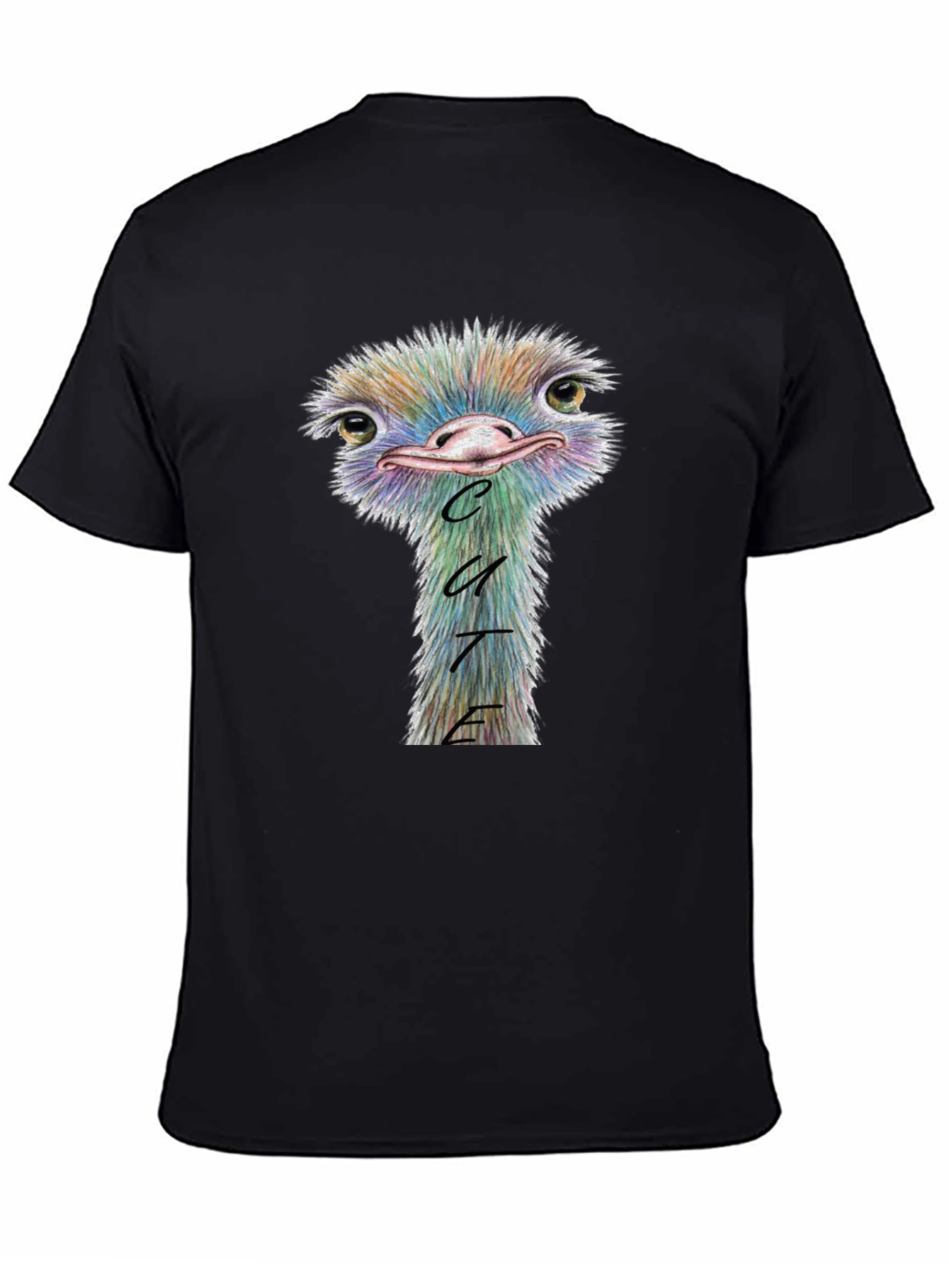 Cute Ostrich Graphic Tee - Soft Cotton Blend