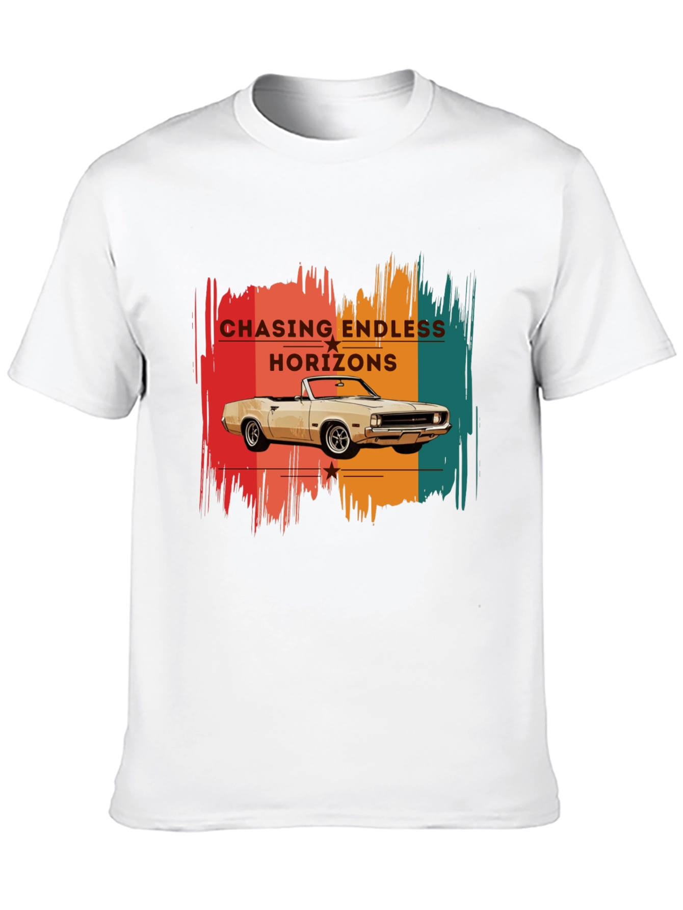 Chasing Endless Horizons Retro Car Graphic Tee