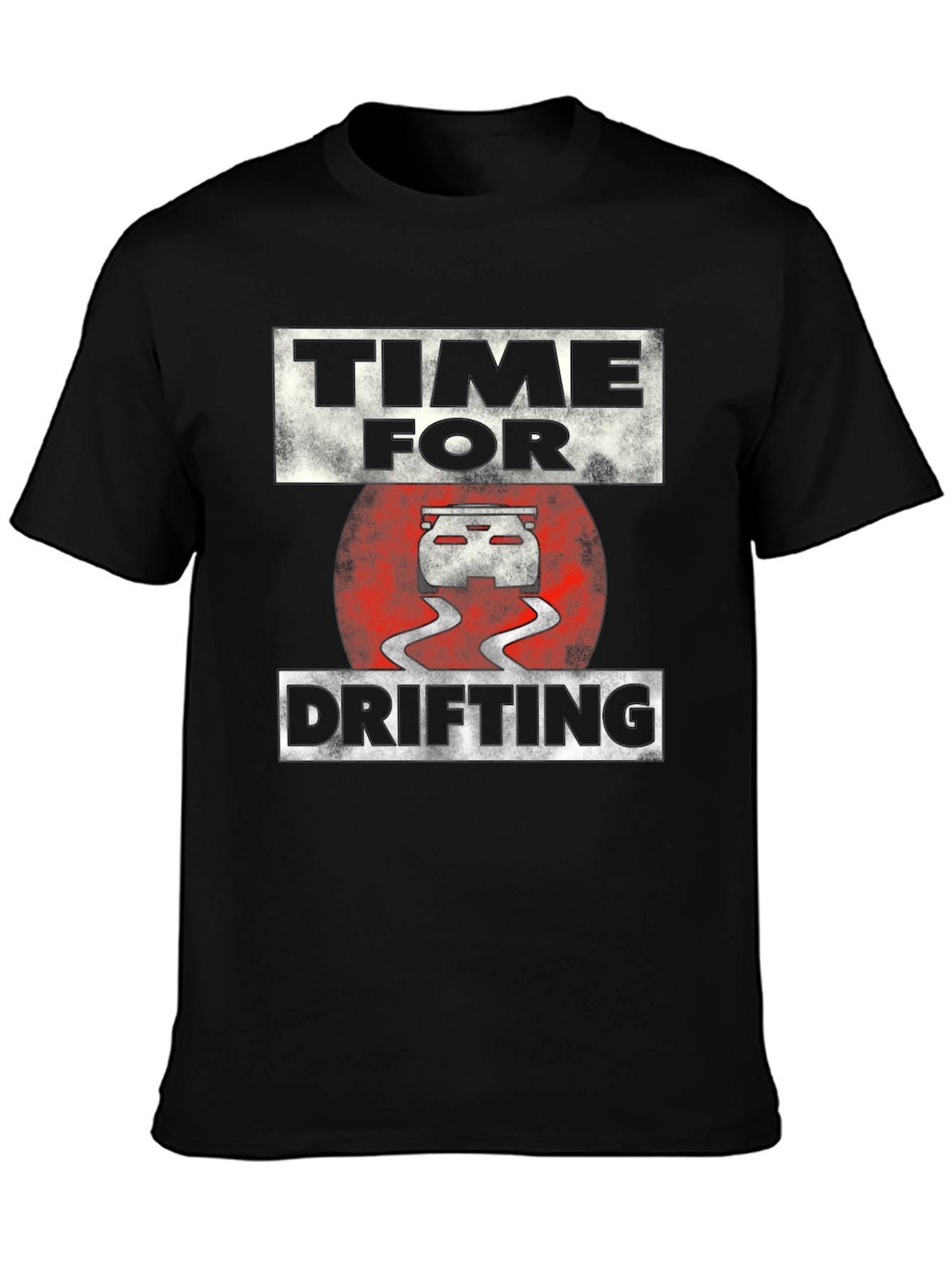 Time For Drifting T-Shirt - Black Graphic Tee