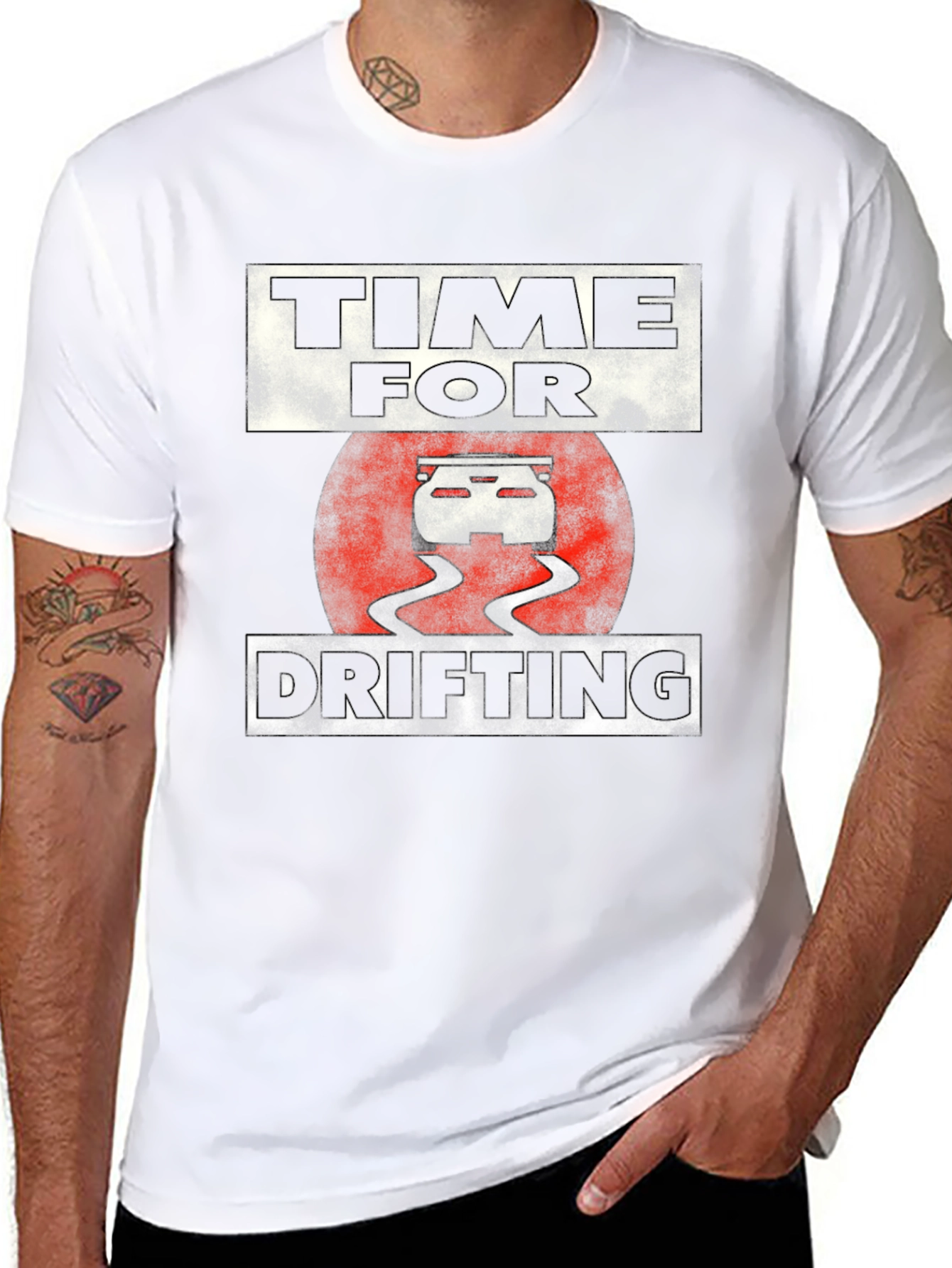 Time For Drifting T-Shirt - Black Graphic Tee