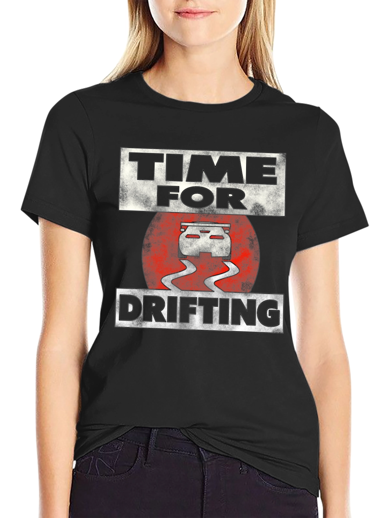 Time For Drifting T-Shirt - Black Graphic Tee